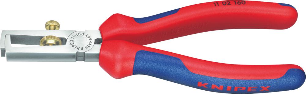 Knipex Abisolierzange poliert mit Mehrkomponenten-Griffen 160mm qmm