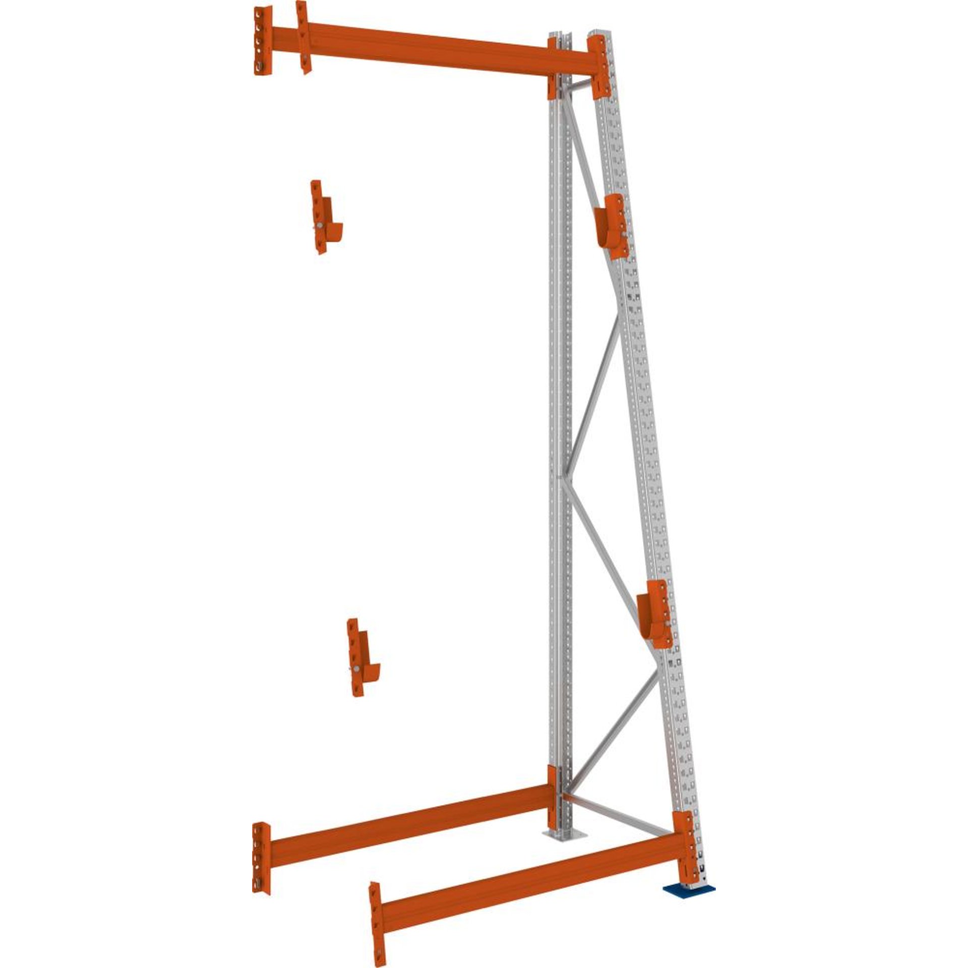 A Ständer Kabeltrommel B1300xT900xH3300 mm Anbaufeld verzinkt Feldlast 1500kg