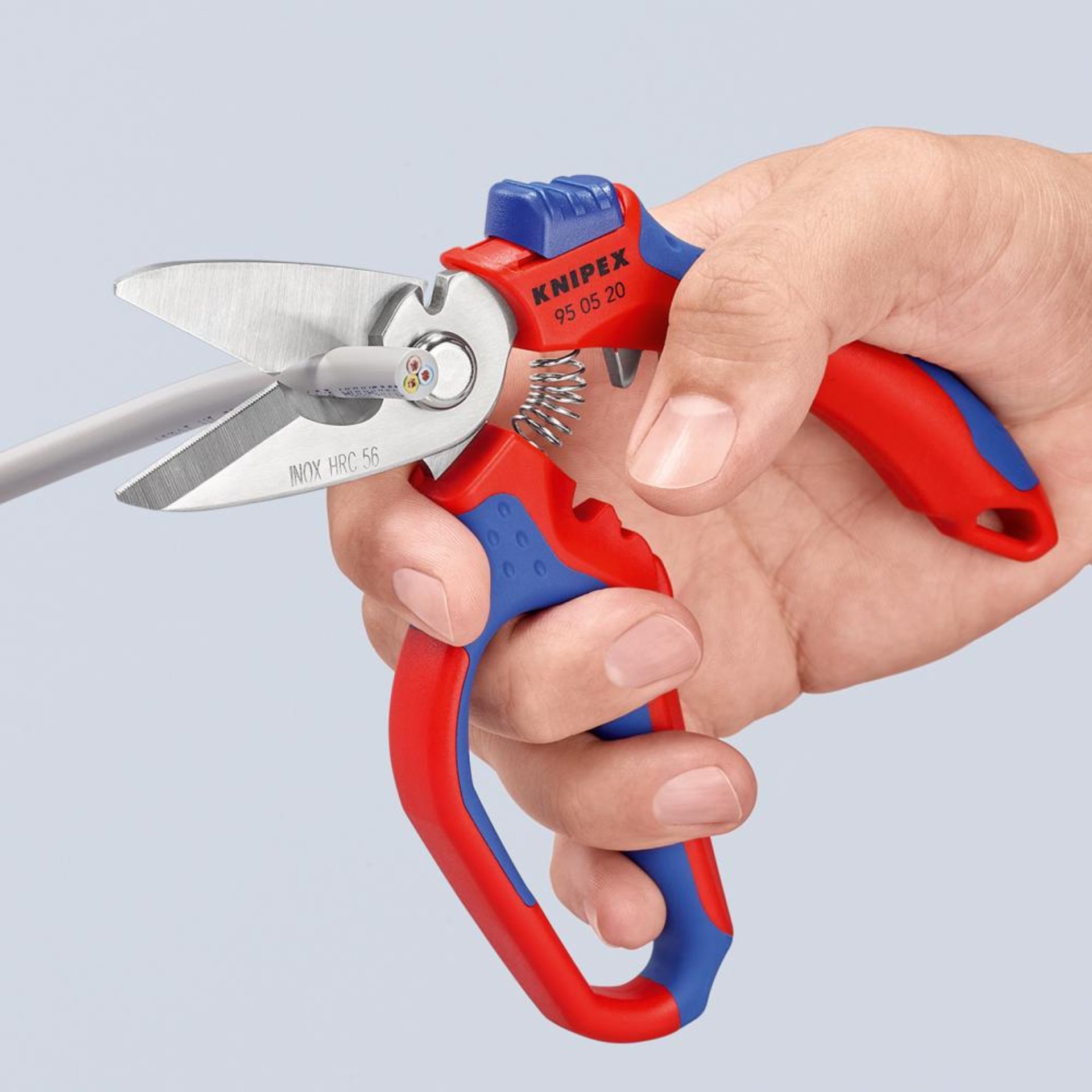 Elektriker-Schere 160mm abgewinkelt KNIPEX