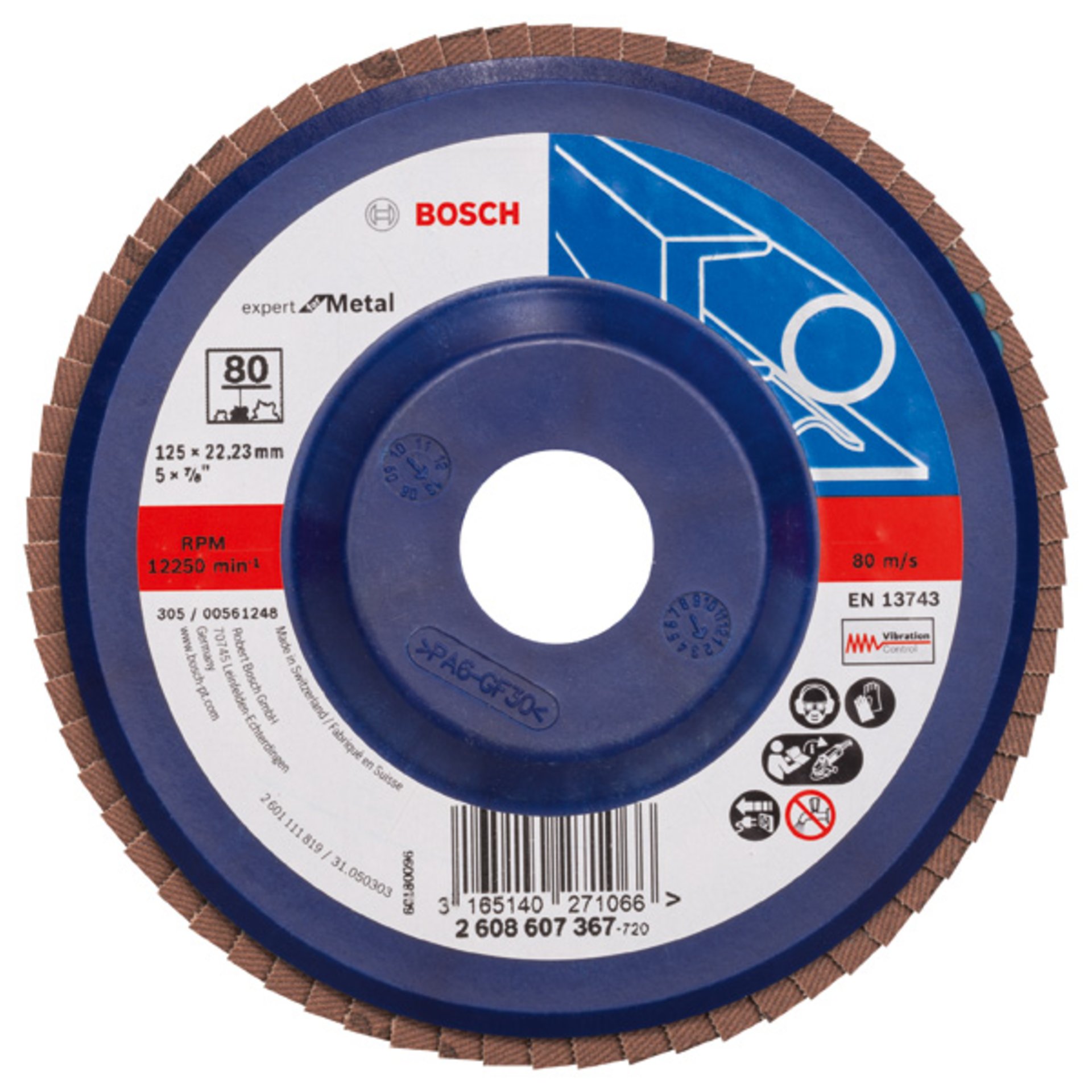 Fächerschleifscheibe X551 Expert for Metal, gerade, 125 mm, 80, Kunststoff