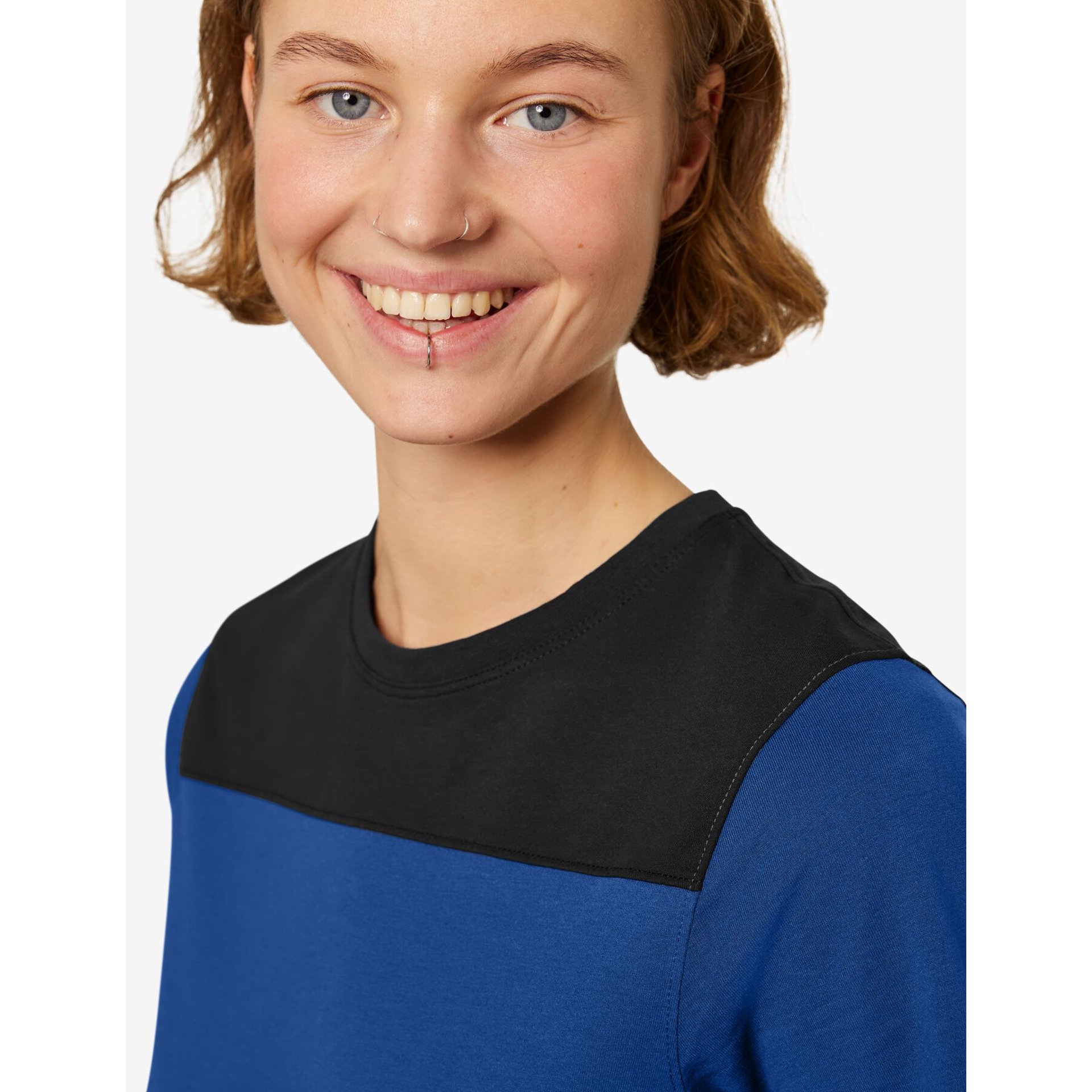 KIRA T-Shirt Damen royalblau-schwarz XS
