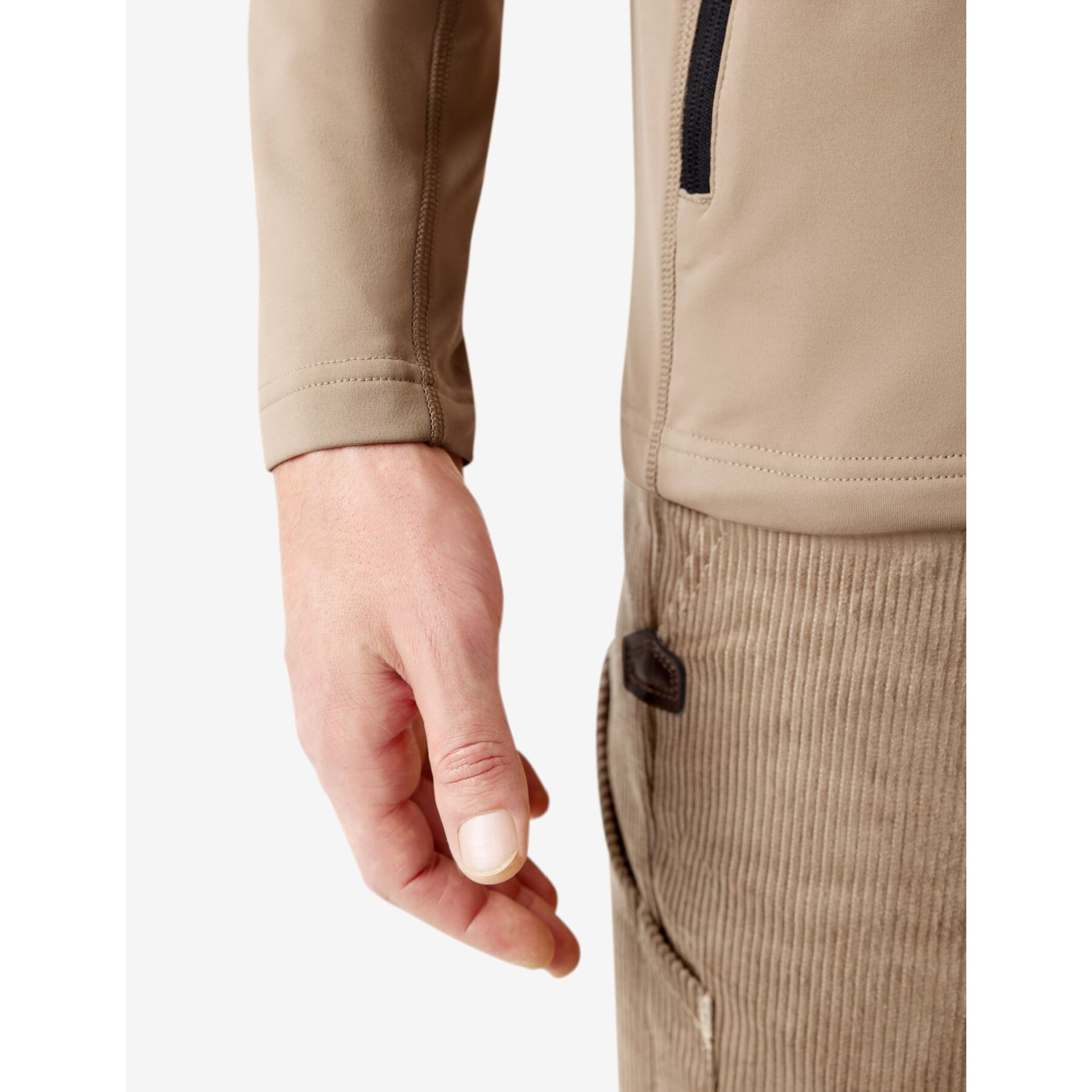 KUNO Jersey-Fleecejacke beige 4XL