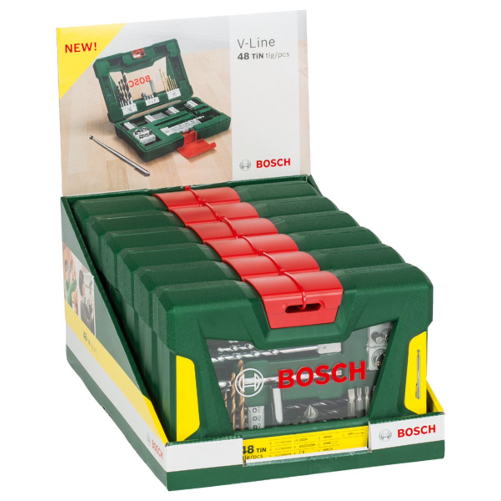 V-Line Box, Bohrer- und Bit-Set, 48-teilig, Magnetstab