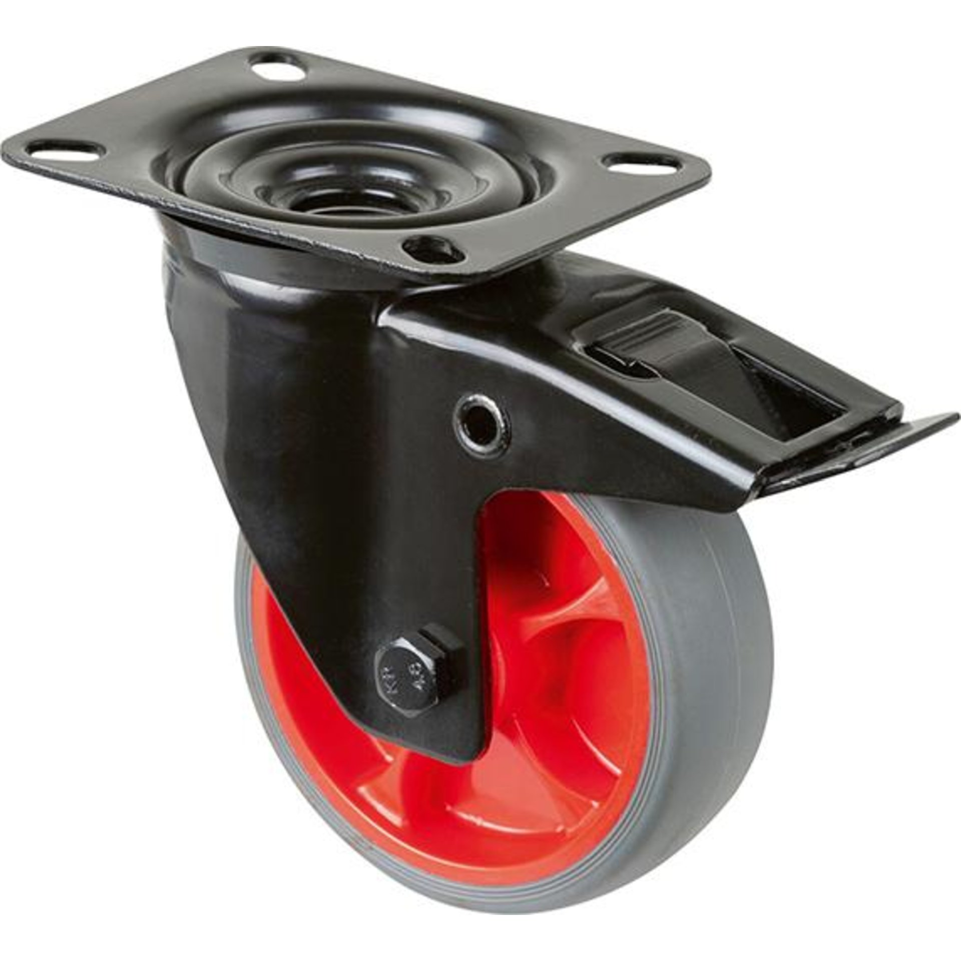 Lenkolle L820.B44.101.03 mit Platte,Ø 100,B 32mm 110kg,TPR