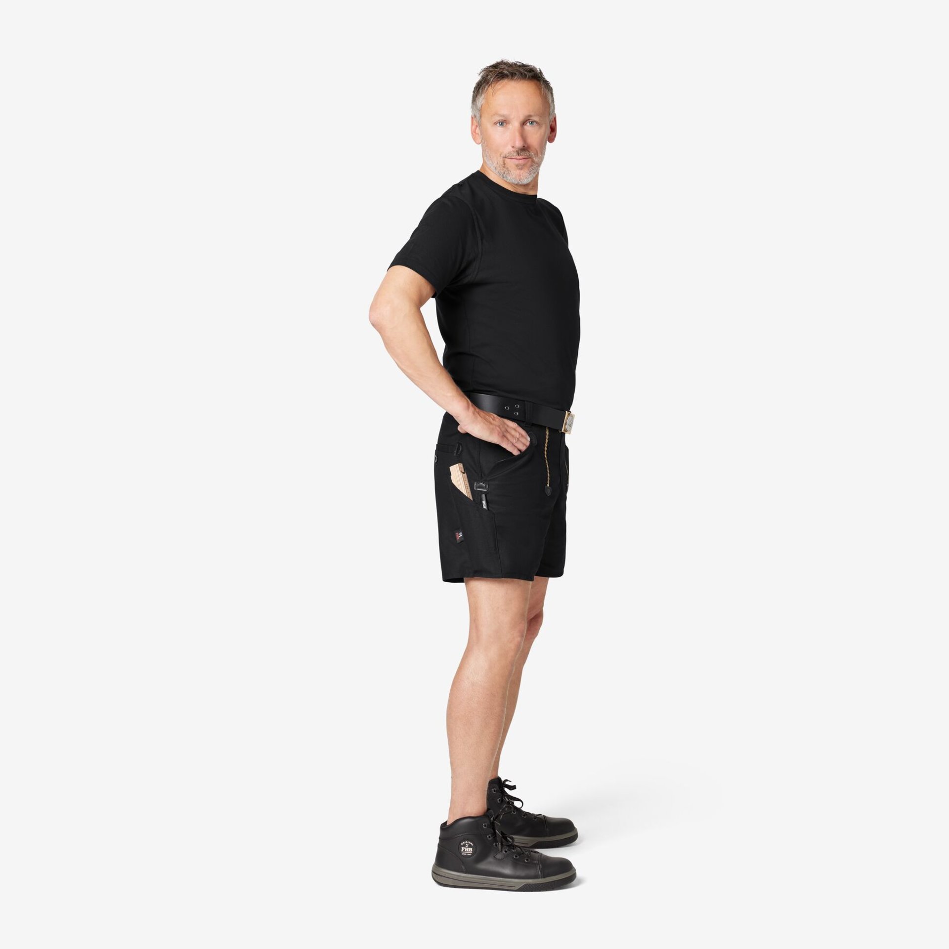 JO Zunft-Shorts kurz Rips-Moleskin schwarz 58