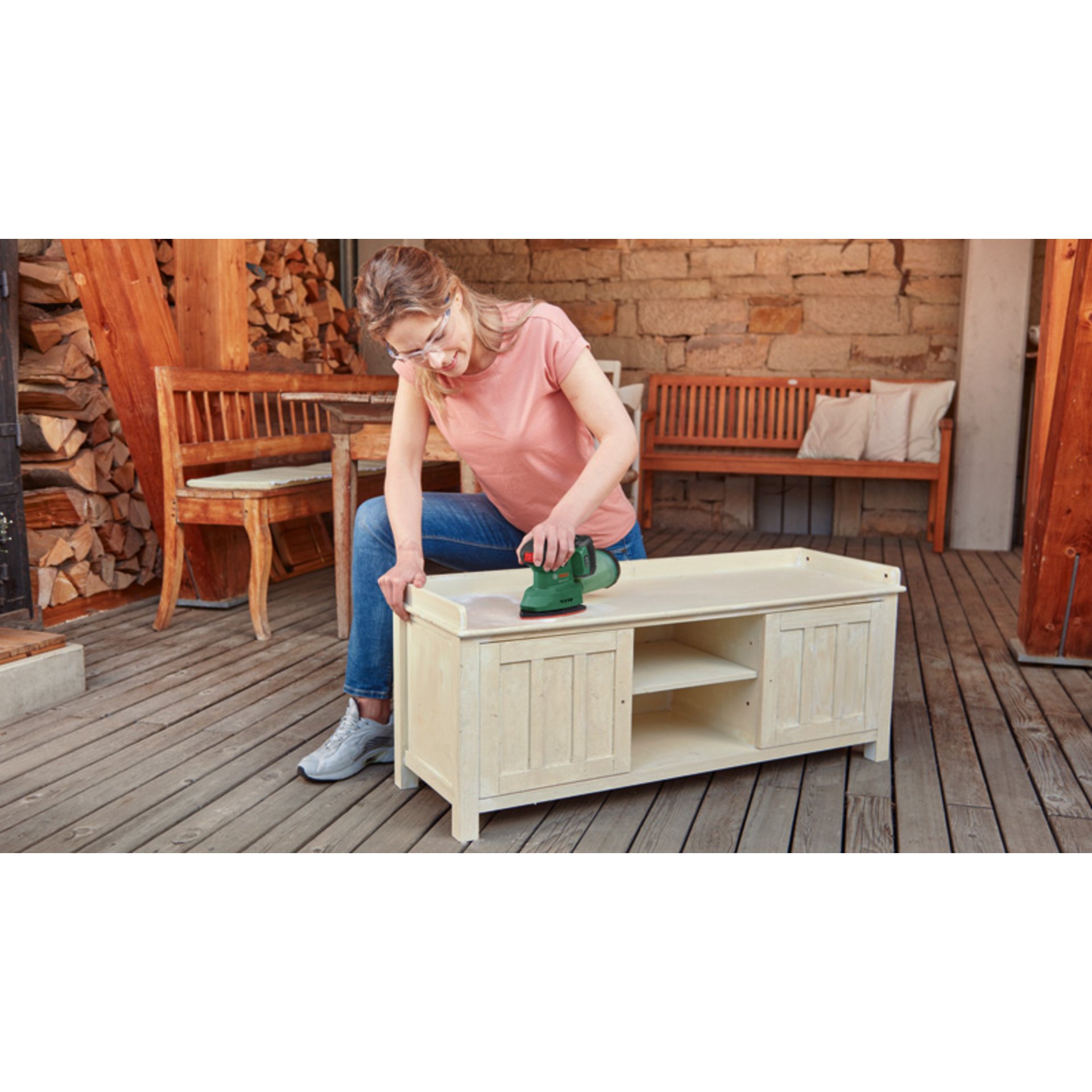 Akku-Multischleifer EasySander 18V-8, 1 x Akku PBA 18V 2.0Ah