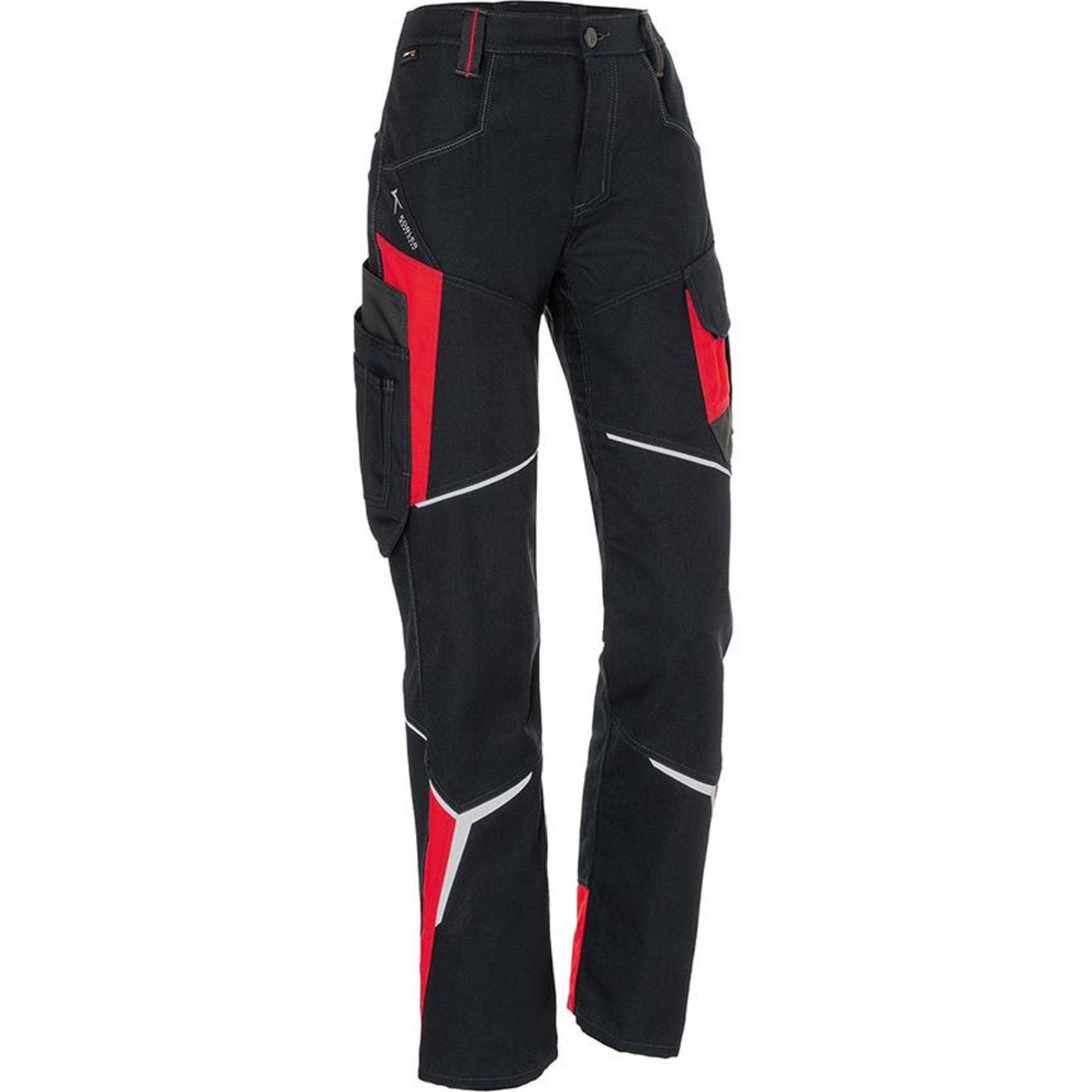 Damenhose, schwarz/mittelrot, Gr.34 BODYFORCE