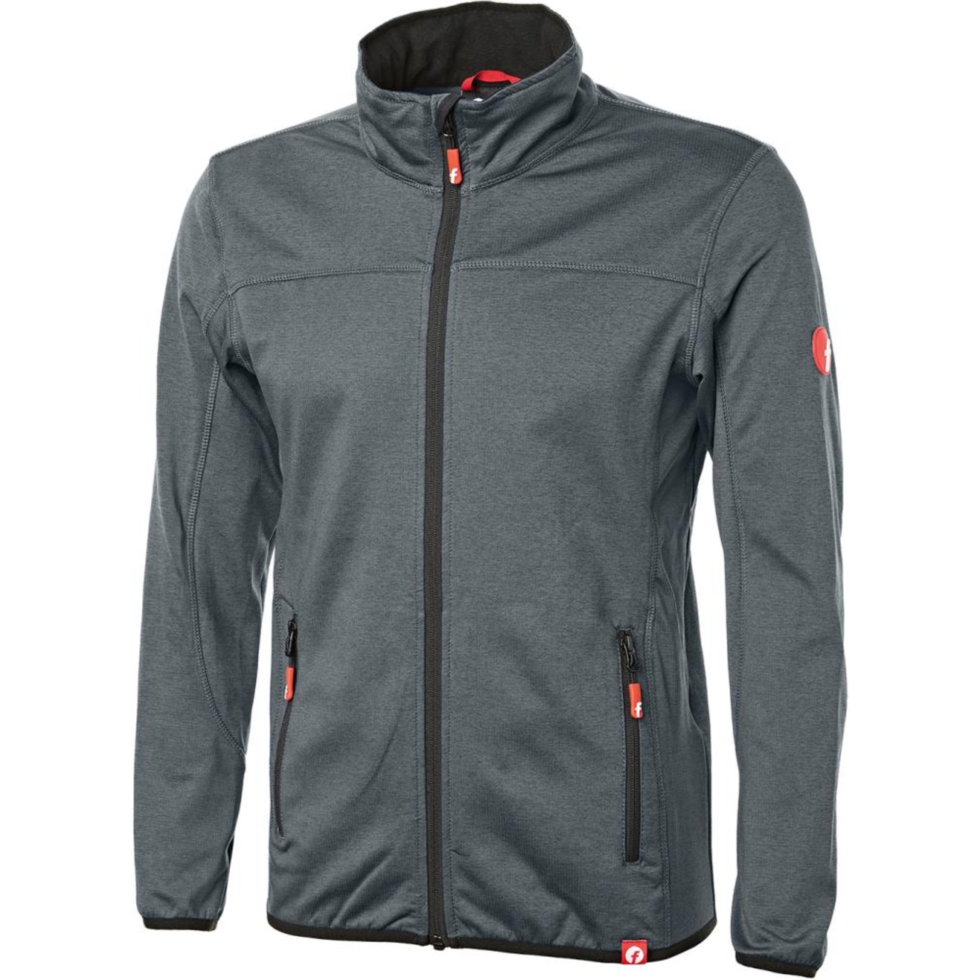 Tech-Fleecejacke grau/schwarz meliert Gr. 2XL Fortis Elements