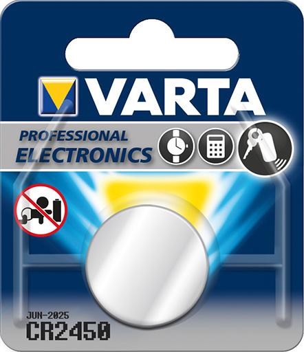 Varta Electronics LithiumCR 2450, 3V, 1 Blister