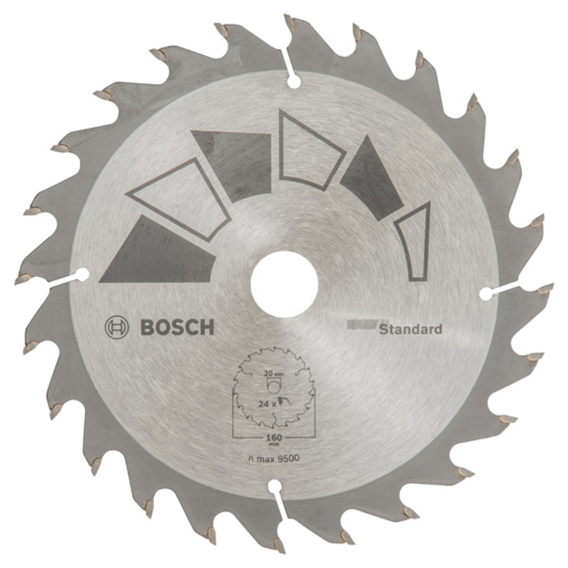 Kreissägeblatt STANDARD D= 160 mm, Bohrung= 20 mm, Z= 24