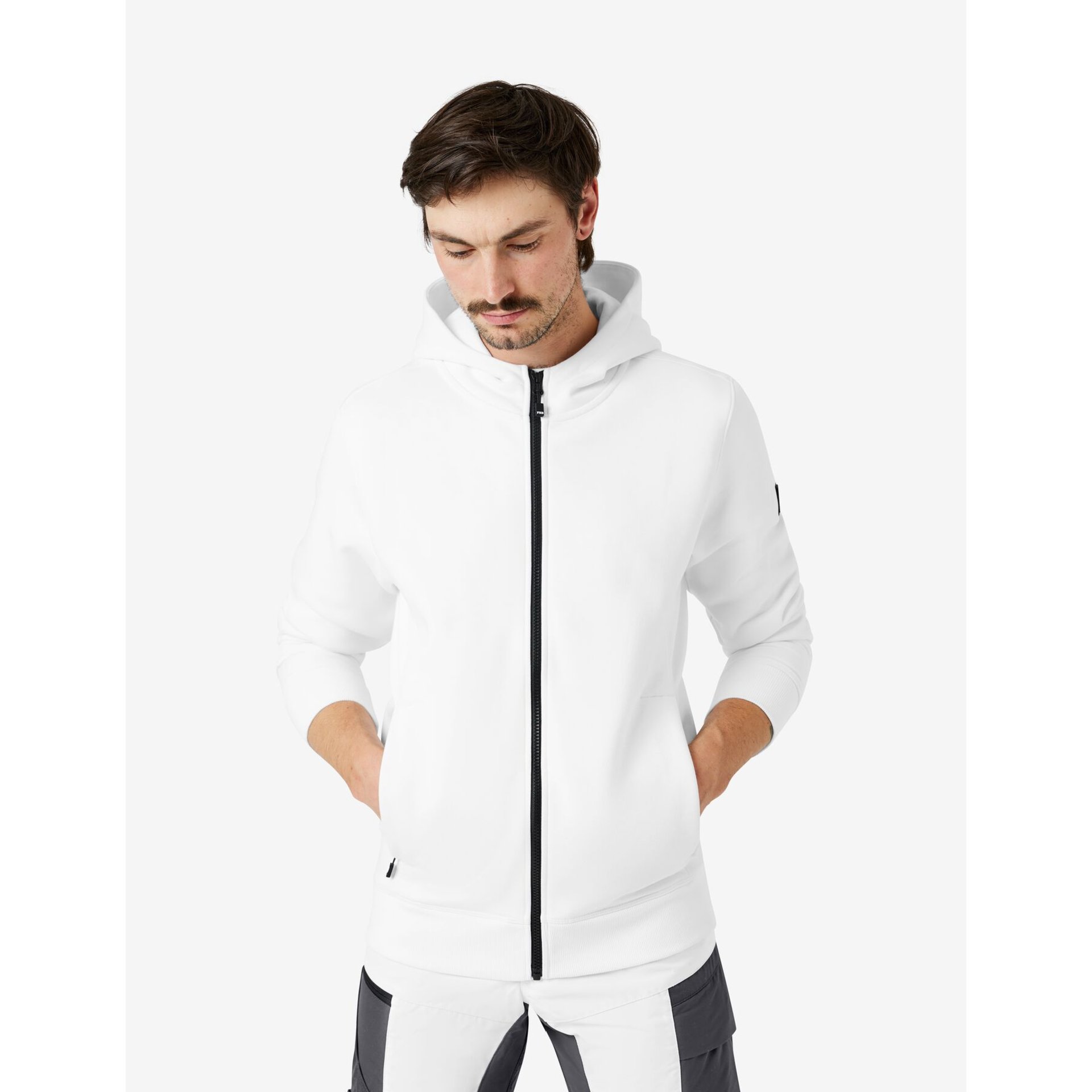 QUENTIN Hoodie-Jacke unisex weiß XL