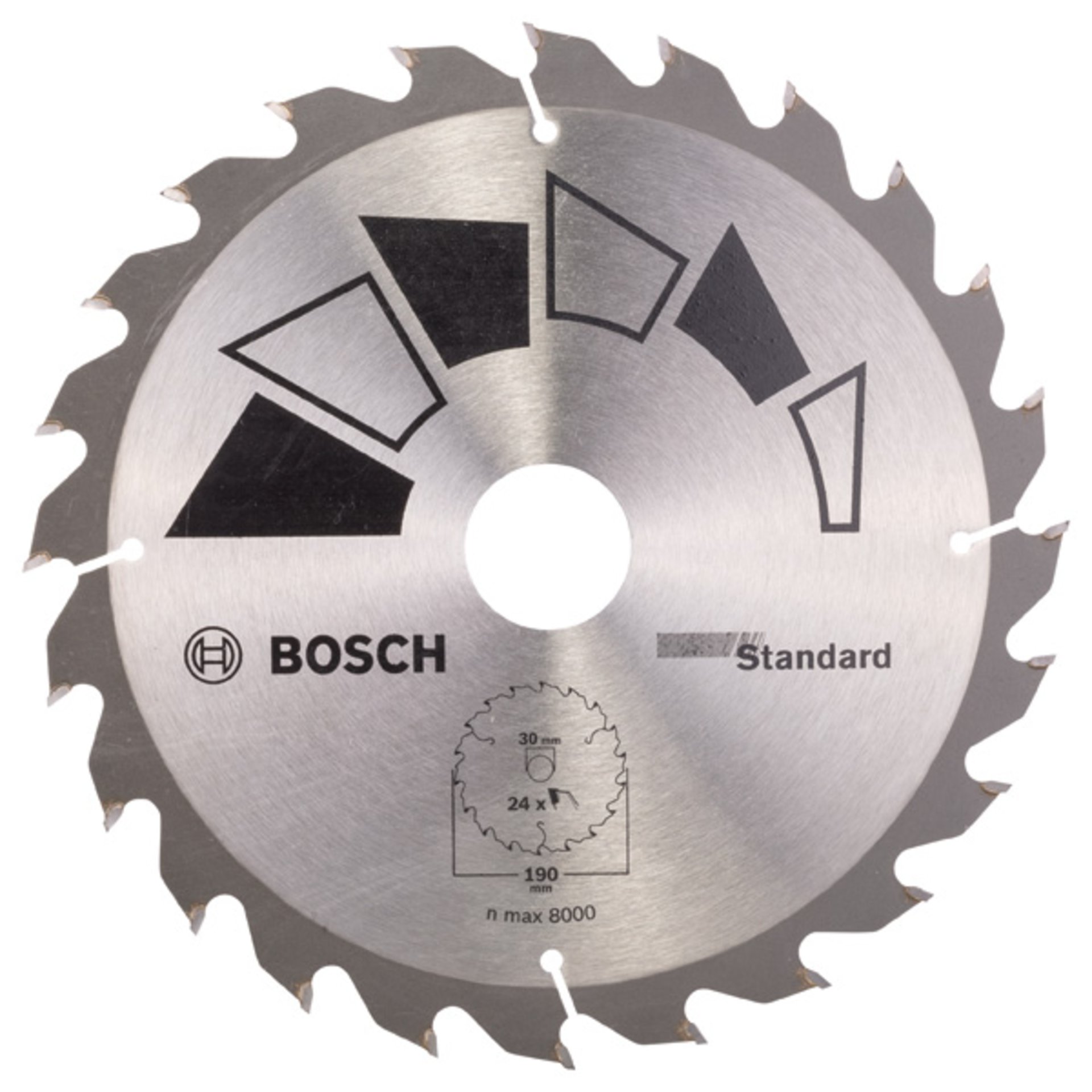 Kreissägeblatt STANDARD D= 190 mm, Bohrung= 30 mm, Z= 24