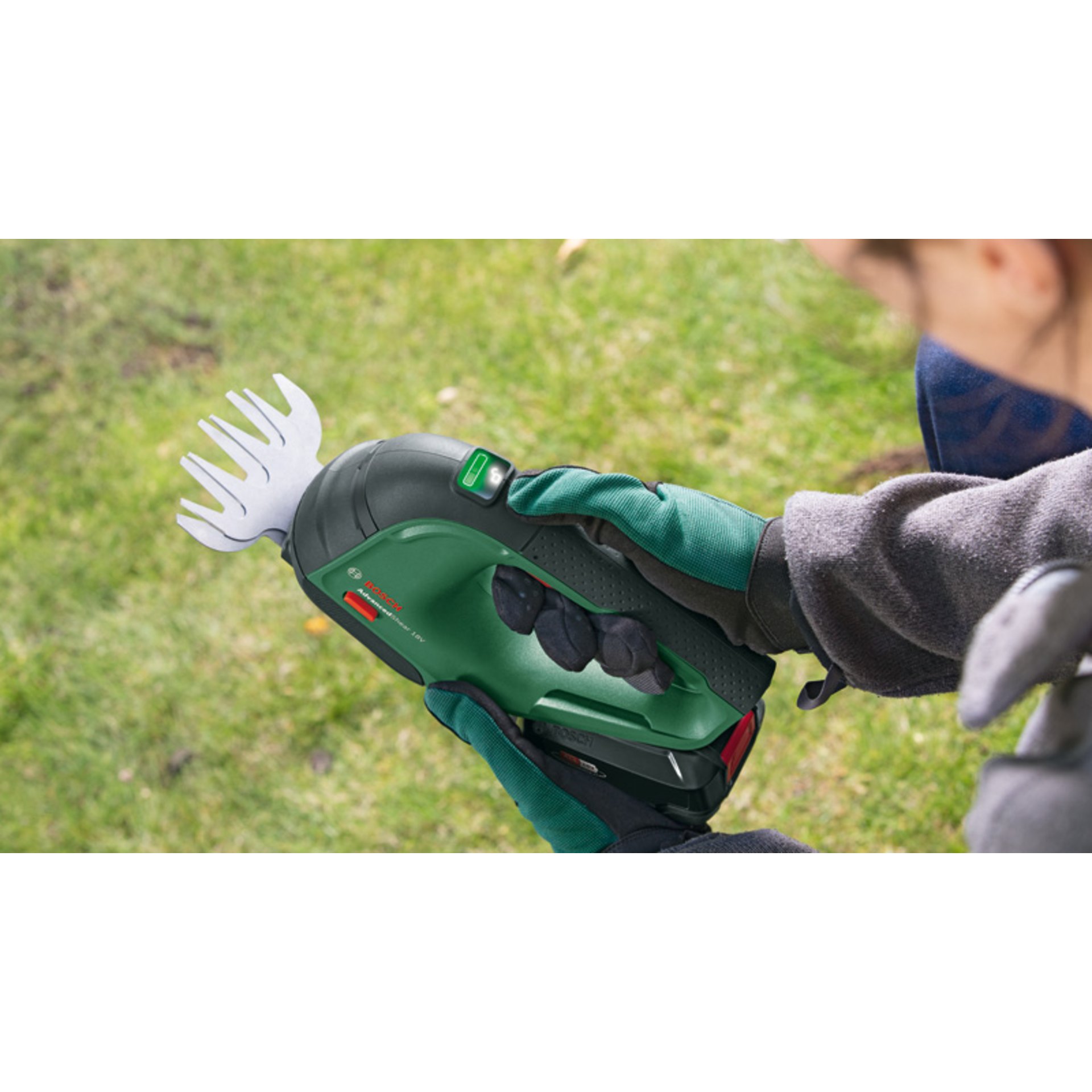 Akku-Gras- und Strauchschere AdvancedShear 18V-10, 1 x Akku PBA 18V 2.0Ah