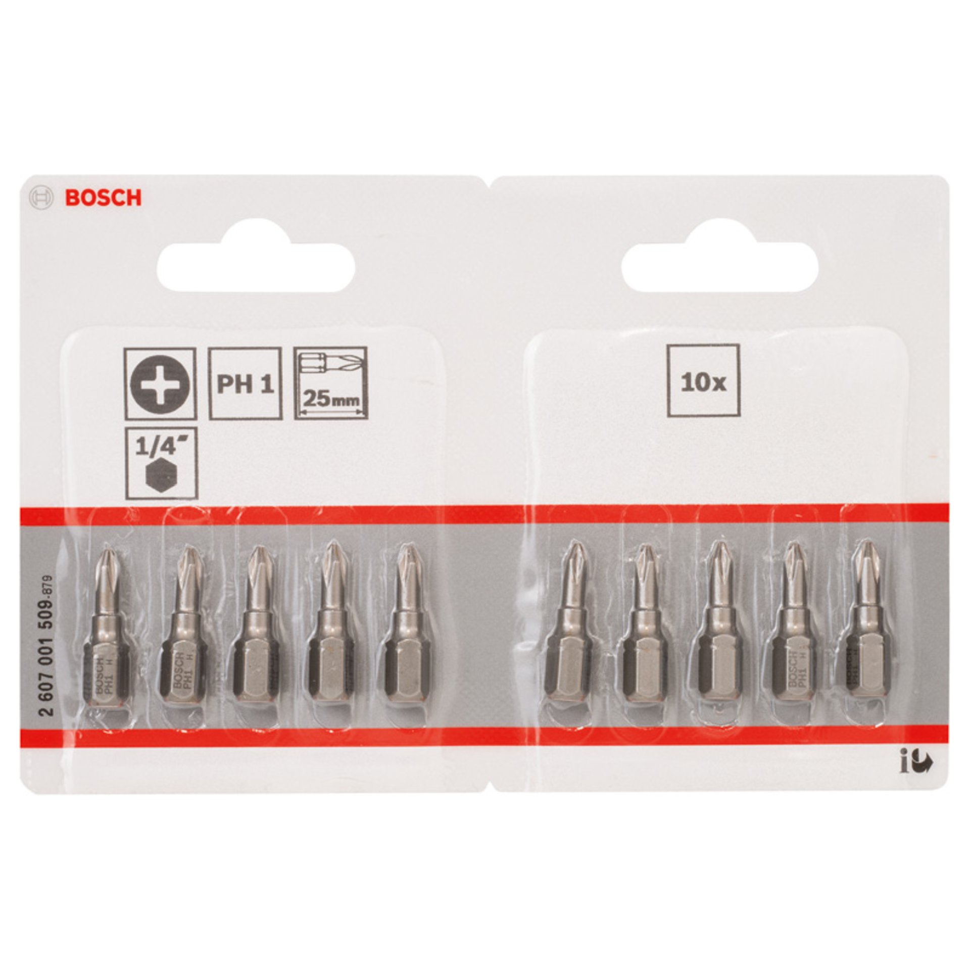 Schrauberbit Extra-Hart PH 1, 25 mm, 10er-Pack, Tight Pack