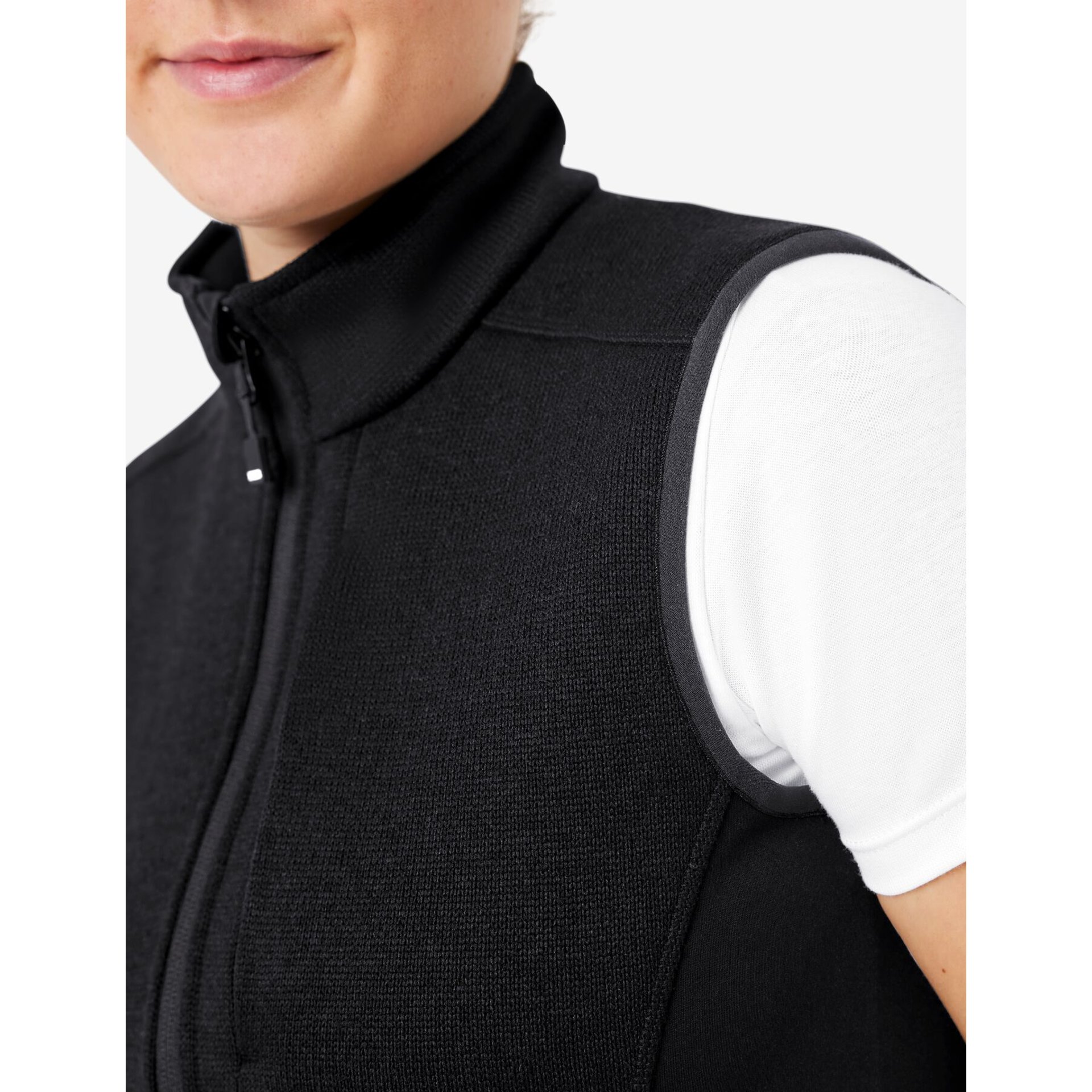 ELSA Strick-Fleece-Weste schwarz S
