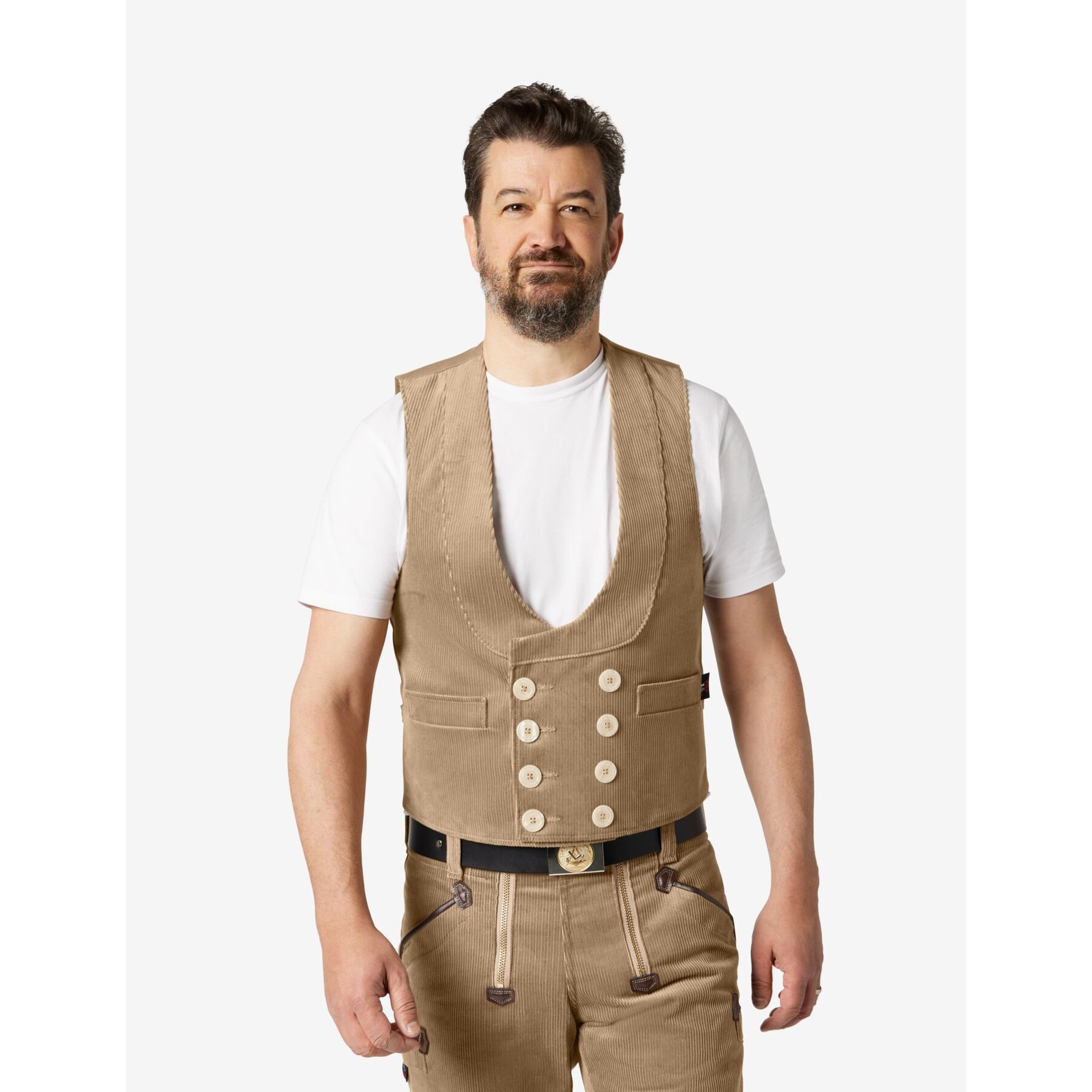 HAGEN Zunftweste Genuacord beige 88