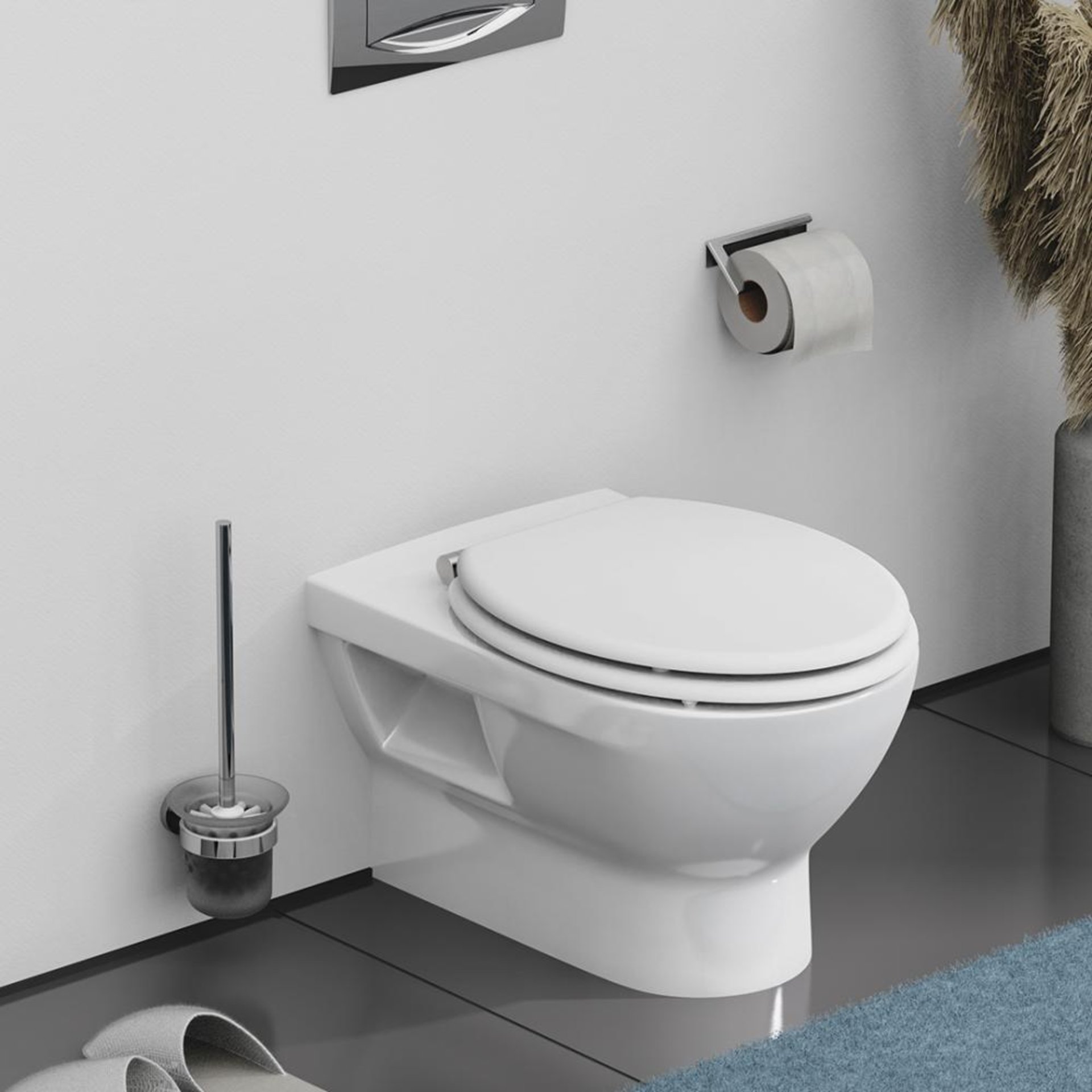 Holzkern WC-Sitz WHITE, mit Absenkautomatik mit Absenkautomatik