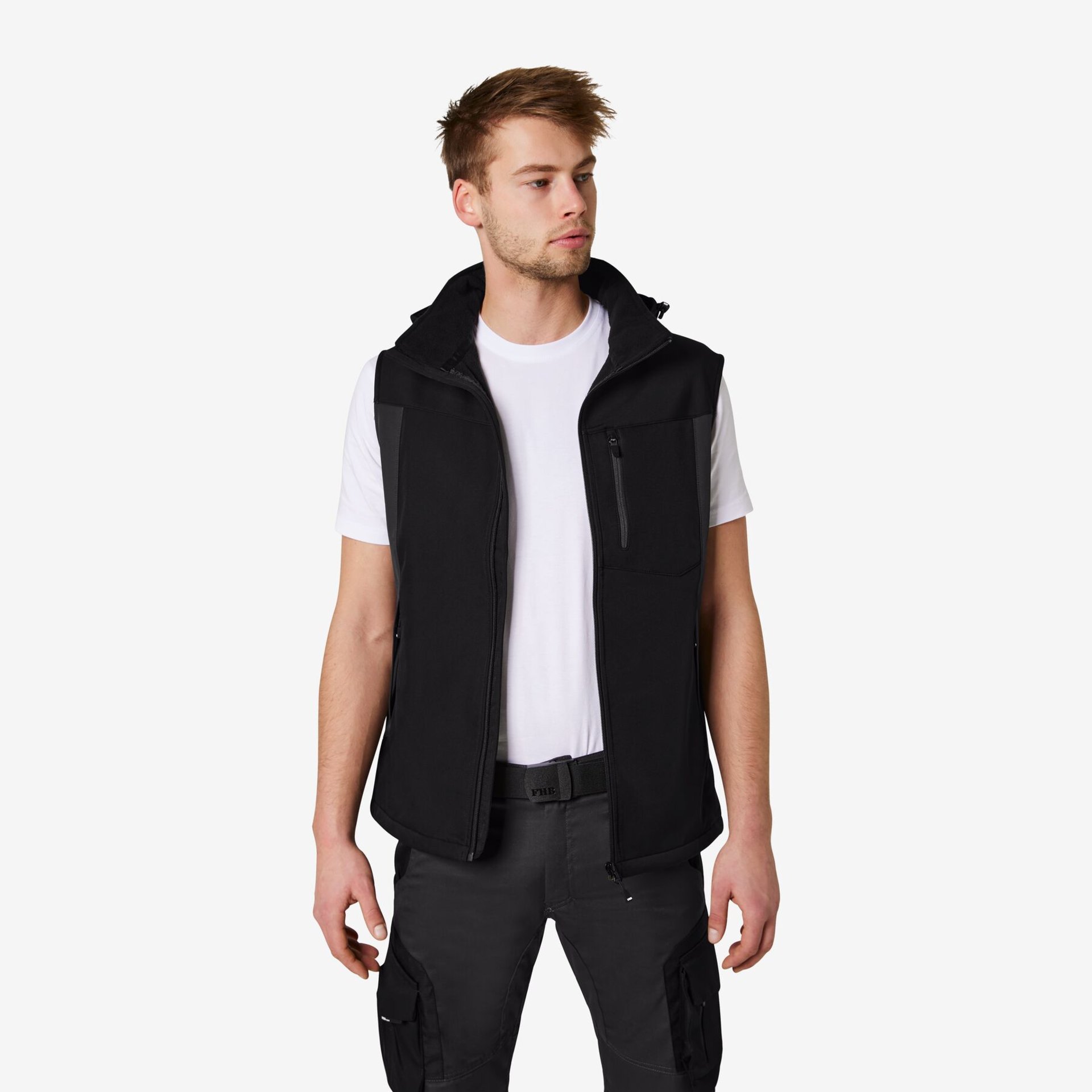 JUSTUS Softshell Weste anthrazit-schwarz 2XL