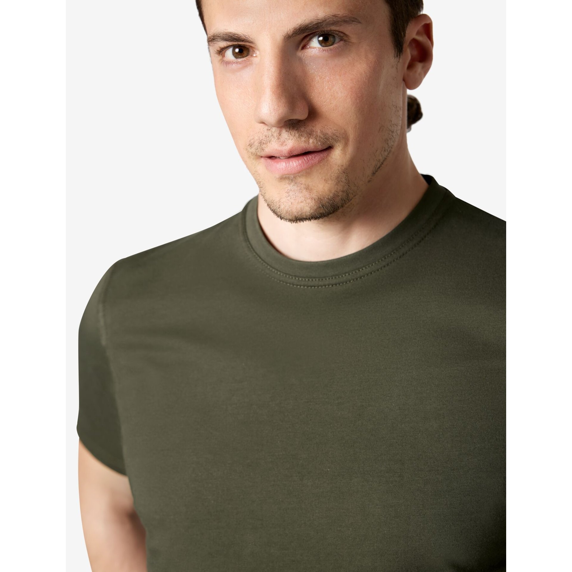 JENS T-Shirt Rundhals oliv Gr. 2XL