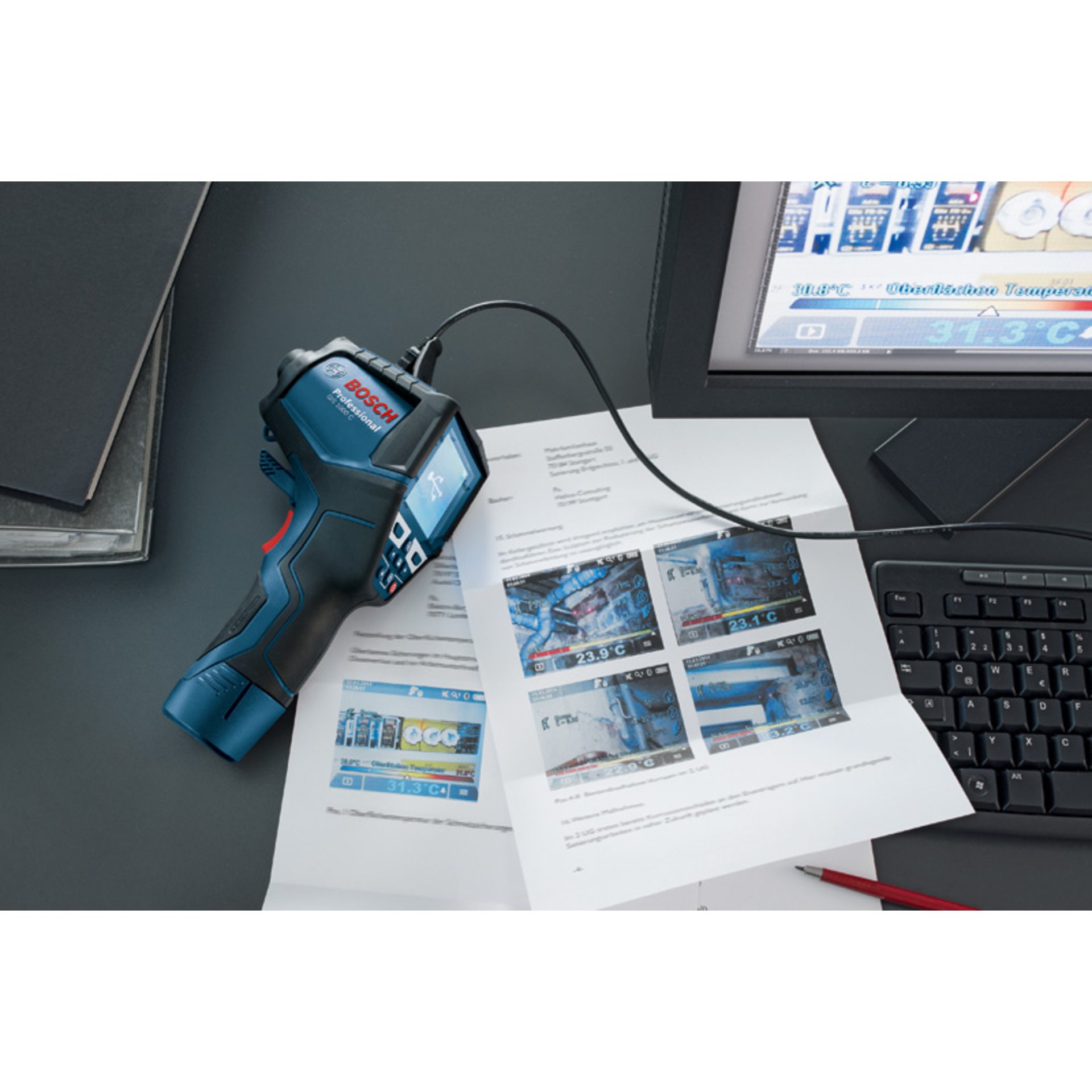 Thermodetektor GIS 1000 C, 1 x Akku GBA 12V 2.0Ah in L-BOXX