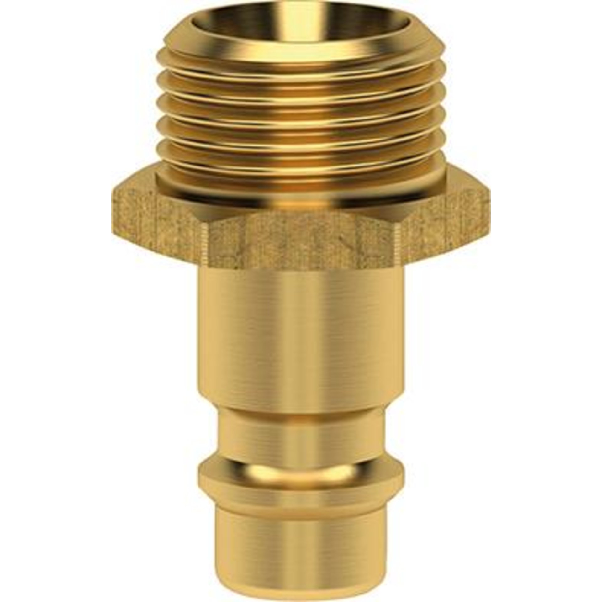 Stecknippel für Kupplung NW 7,2mm, Messing, Serie ES, AG G1/2" LÜDECKE