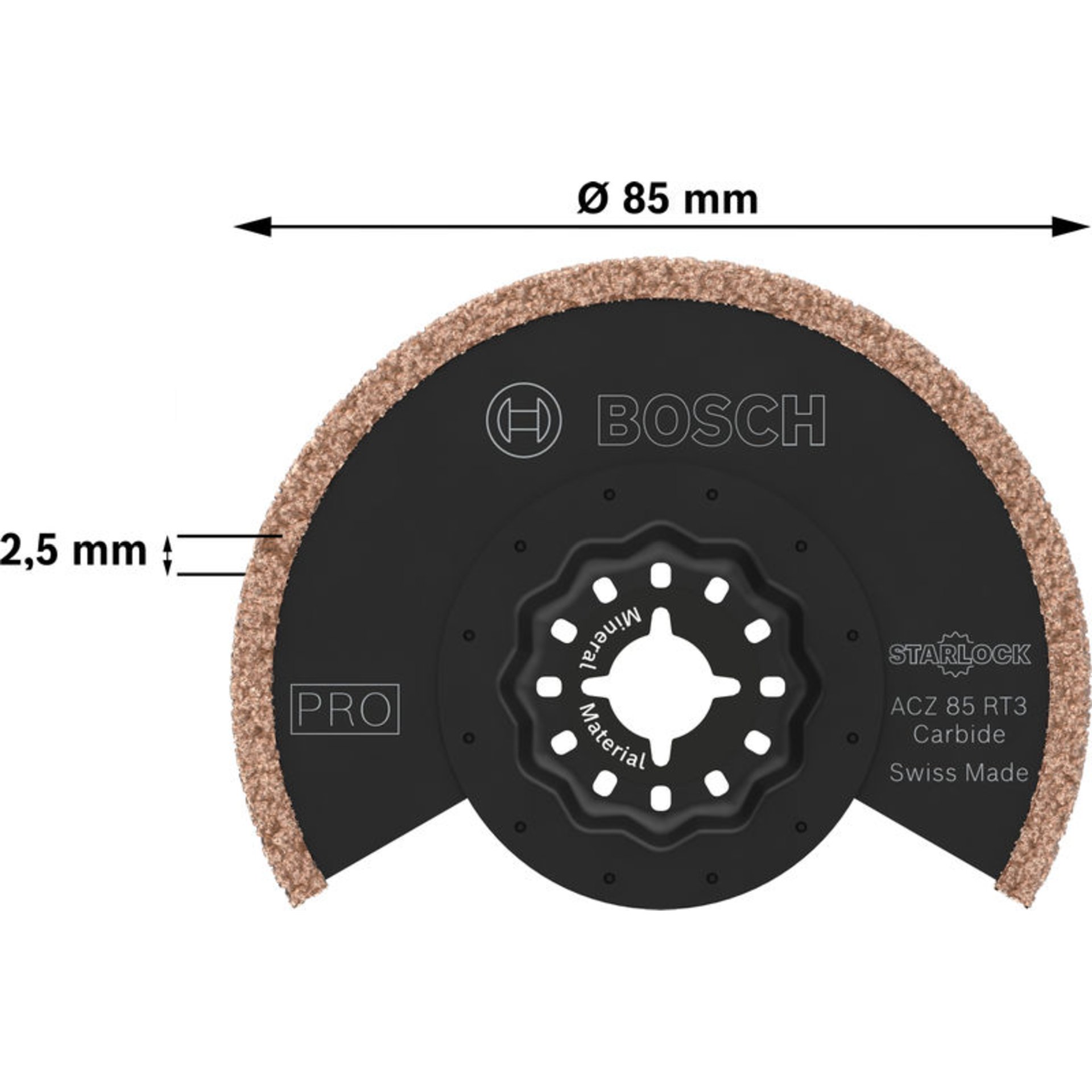 PRO ACZ 85 RT3 Blatt für Multifunktionswerkzeuge, 85 x 2.5 mm