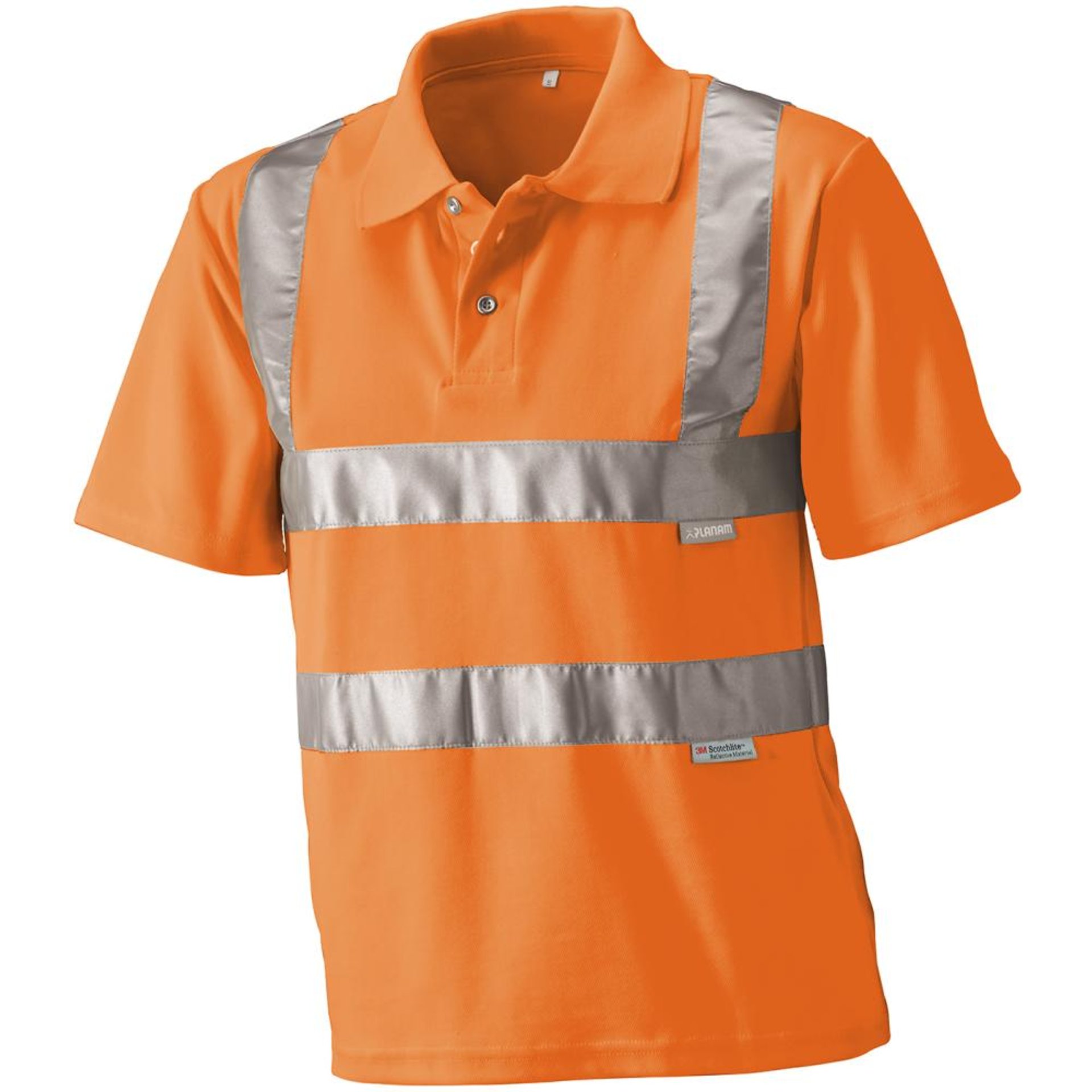 Warnpoloshirt, Gr.S,orange PLANAM