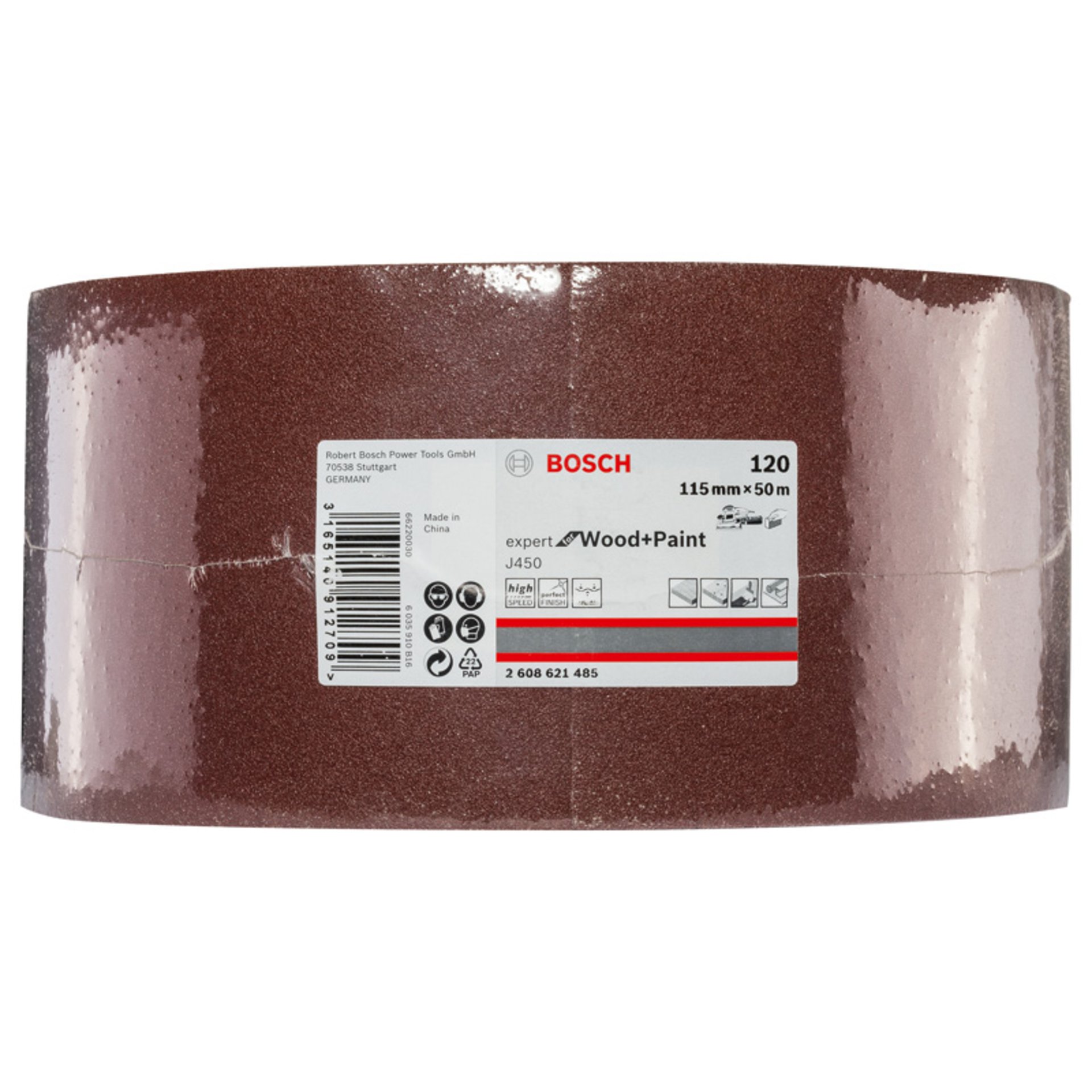 Schleifblatt J450 Expert for Wood and Paint, 115 mm x 50 m, G120