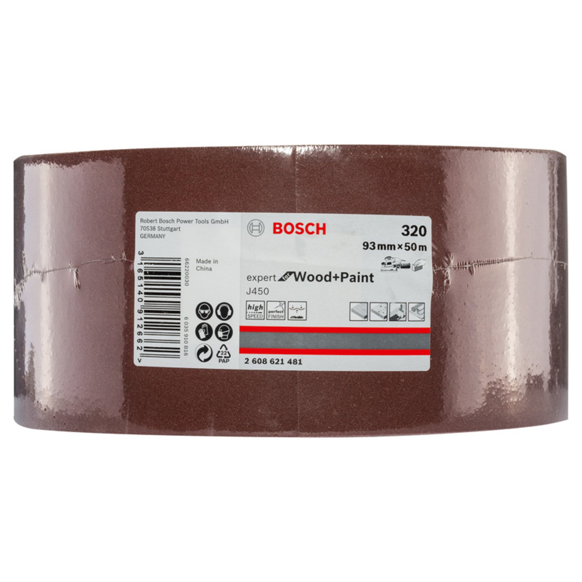 Schleifblatt J450 Expert for Wood and Paint, 93 mm x 50 m, G320