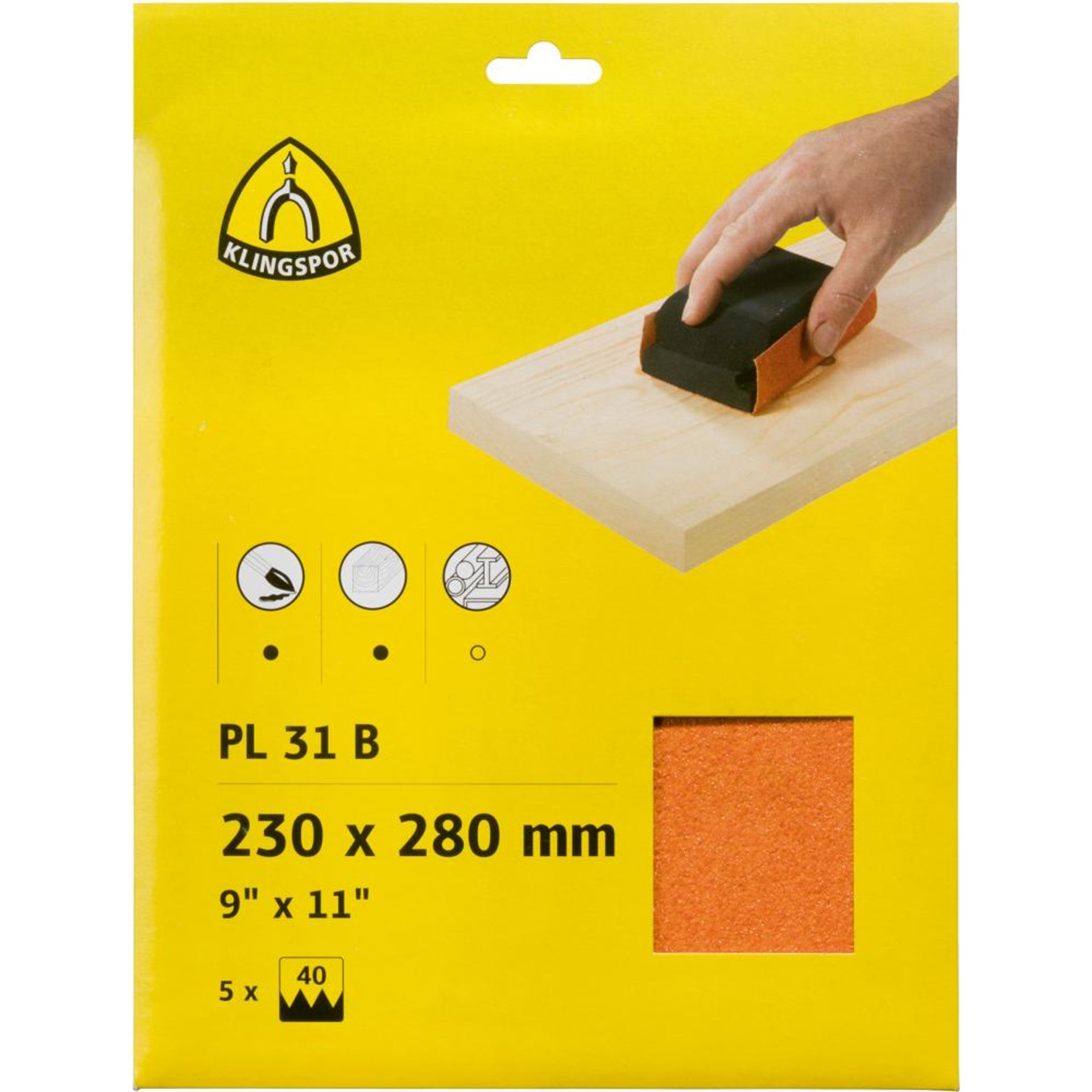 Schleifpapier PL31 (5 St)230x280mm K 80 Klingspor