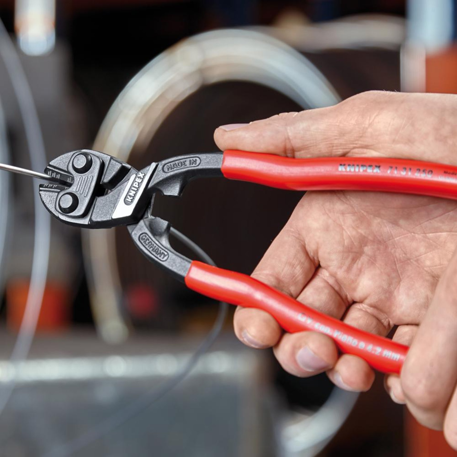 Bolzenabschneider Mini mit Kunststoffgriffen 160mm KNIPEX