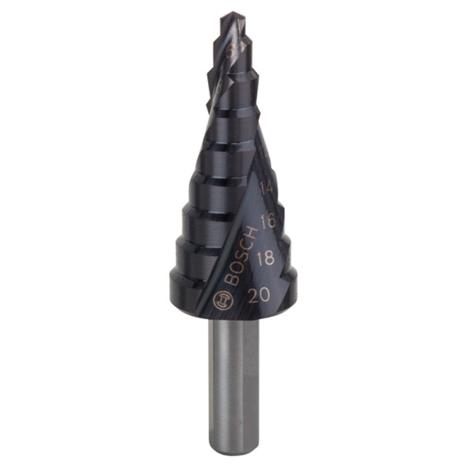Stufenbohrer HSS-AlTiN, 4 - 20 mm, 6 mm, 50 mm, 9 Stufen