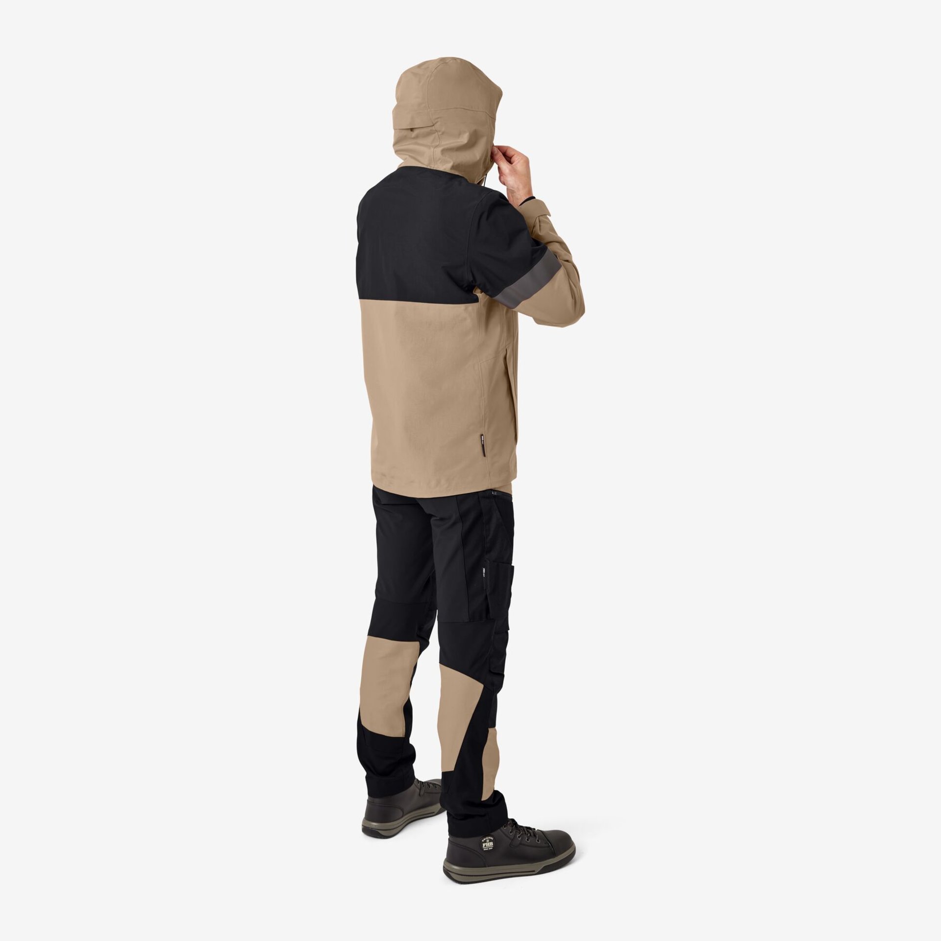 LUCA Hardshell-Jacke beige-schwarz M