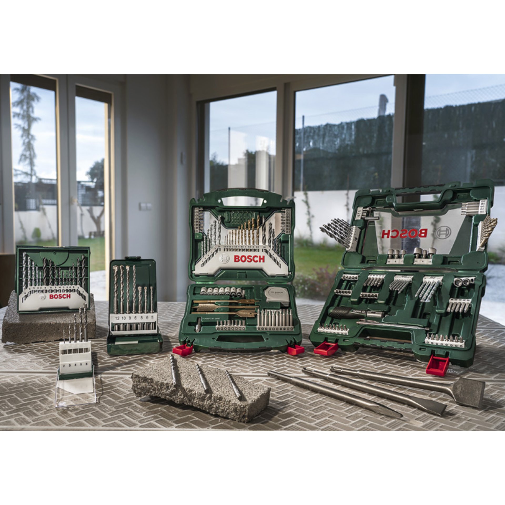 Mini-X-Line Mixed-Set, 15-teilig, 5 Stein-, 5 Metall-, 5 Holzbohrer