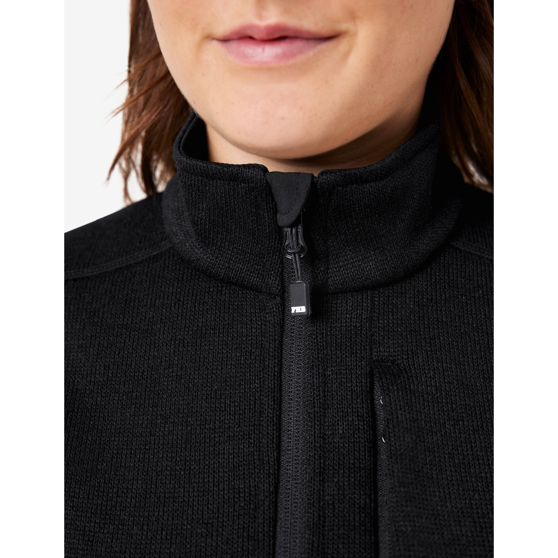 ELSA Strick-Fleece-Weste schwarz S