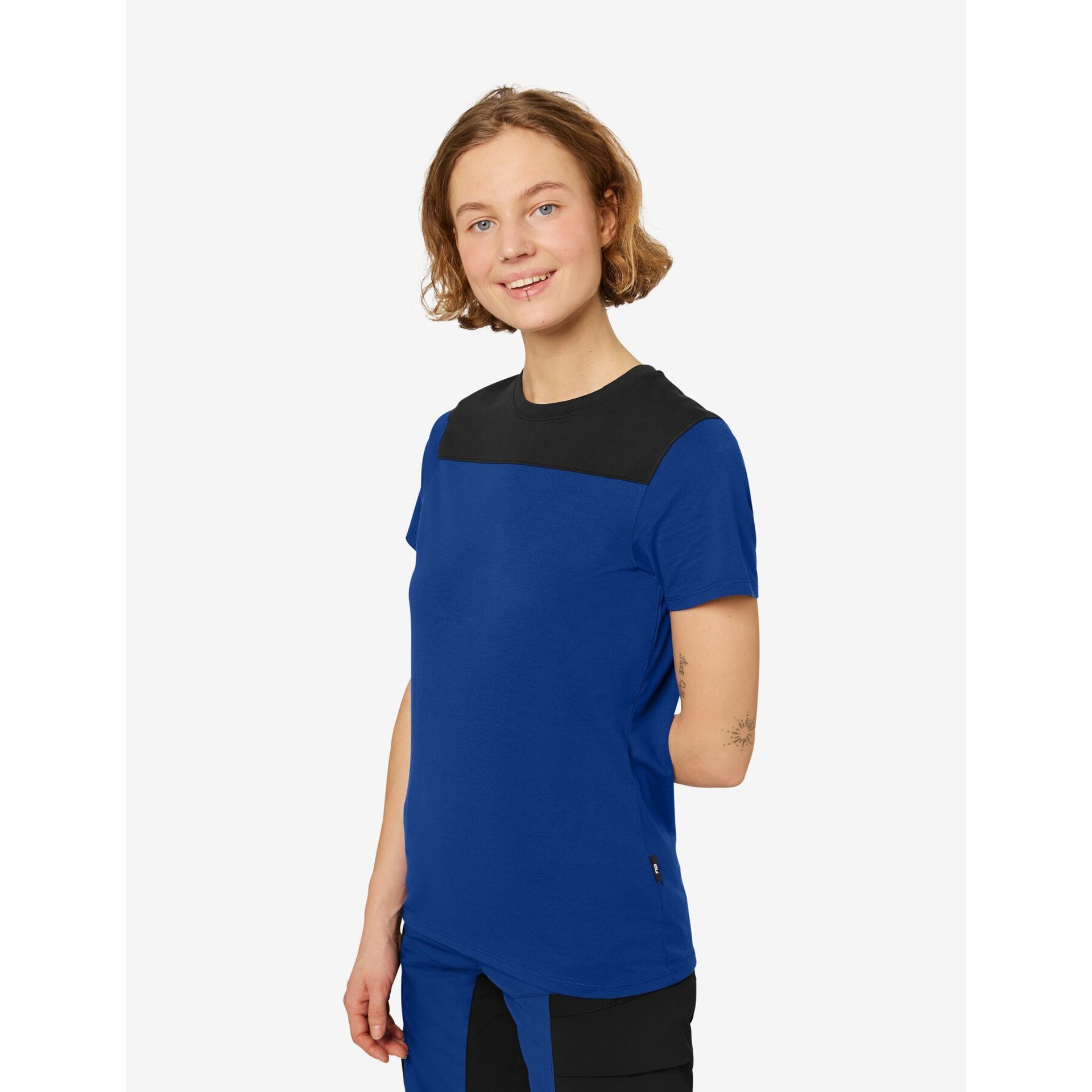 KIRA T-Shirt Damen royalblau-schwarz XS