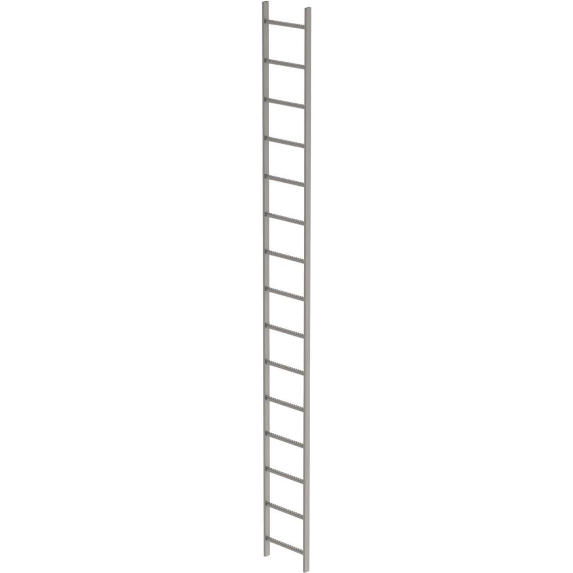 Schachtleiter 15 Sprossen L 4,20 m B440 mm LW 300 mm Edelstahl V4A