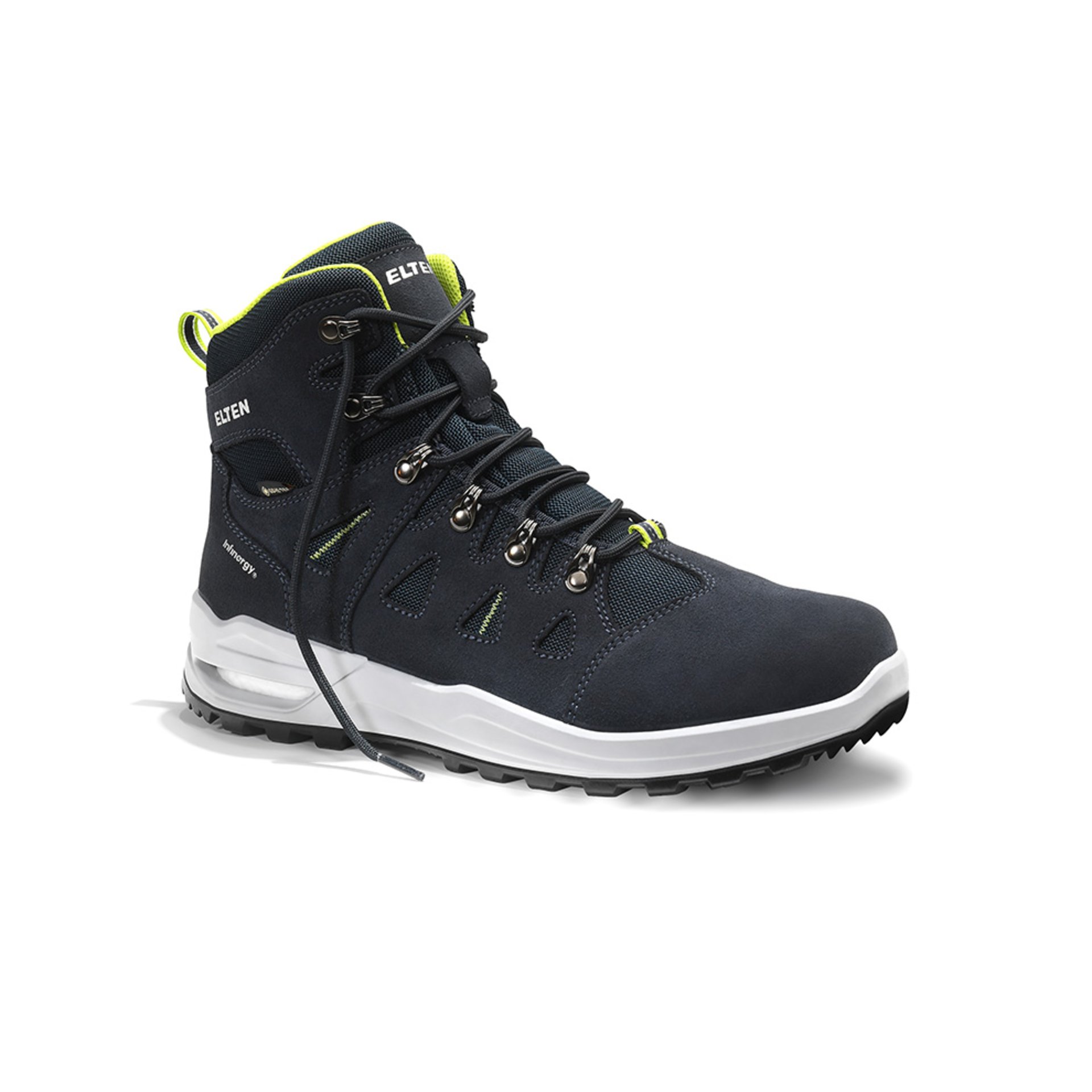 Berufsstiefel RILEY XXF GTX blue-lime Mid ESD O2 WR CI, Gr. 35
