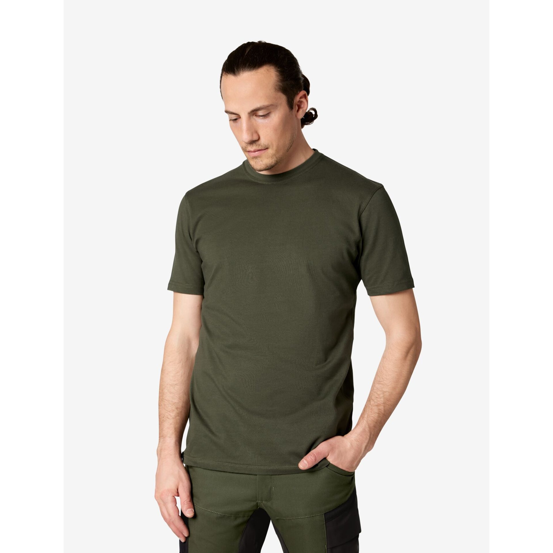 JENS T-Shirt Rundhals oliv Gr. 2XL