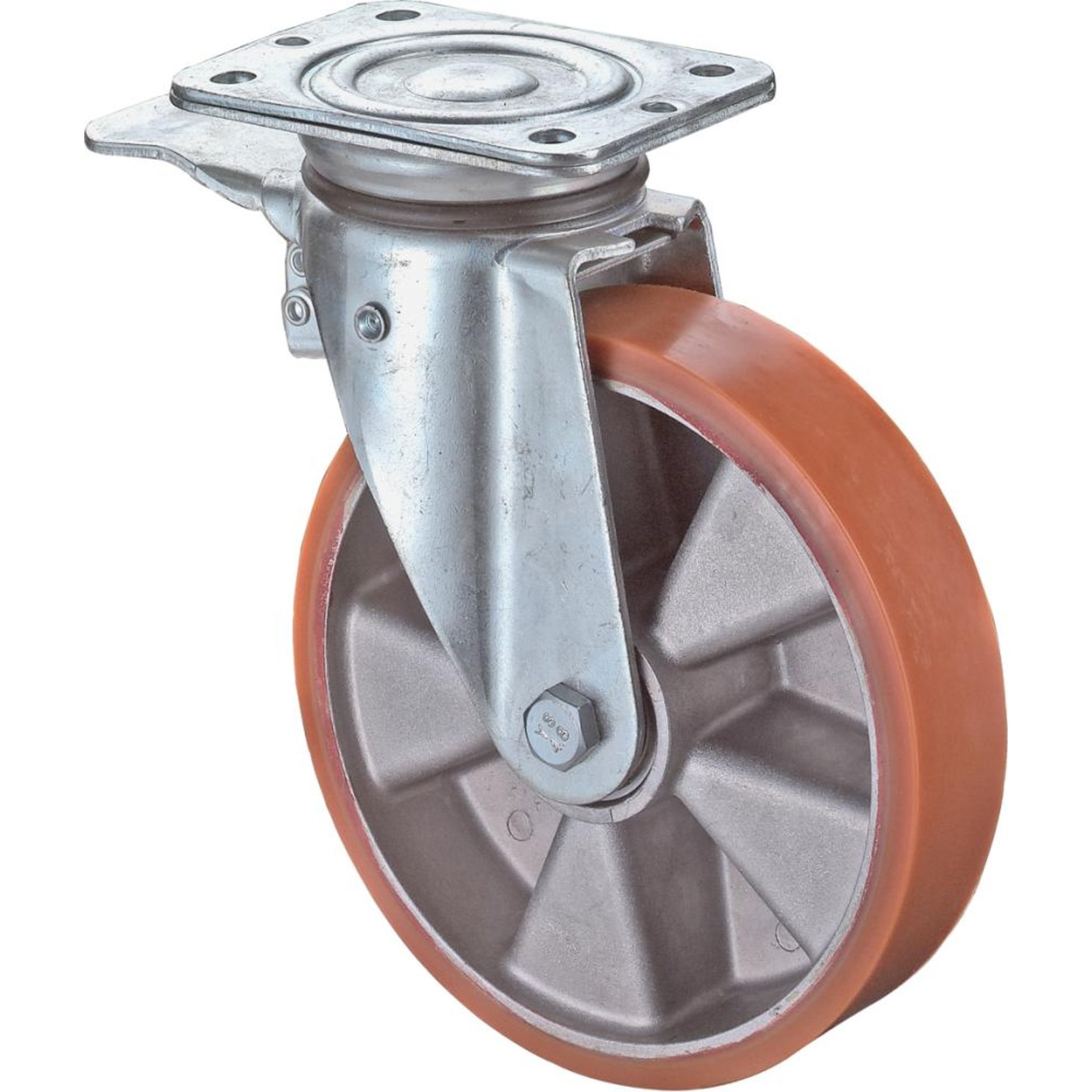 Lenkrolle 150mm N120.B90 Pl.,Polyure Guss,KL,Fest N120.B90.154 BS ROLLEN