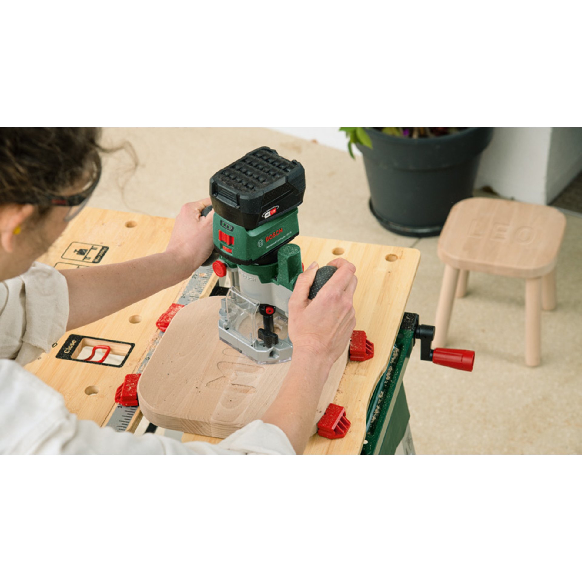 Akku-Fräse Router Combi Set