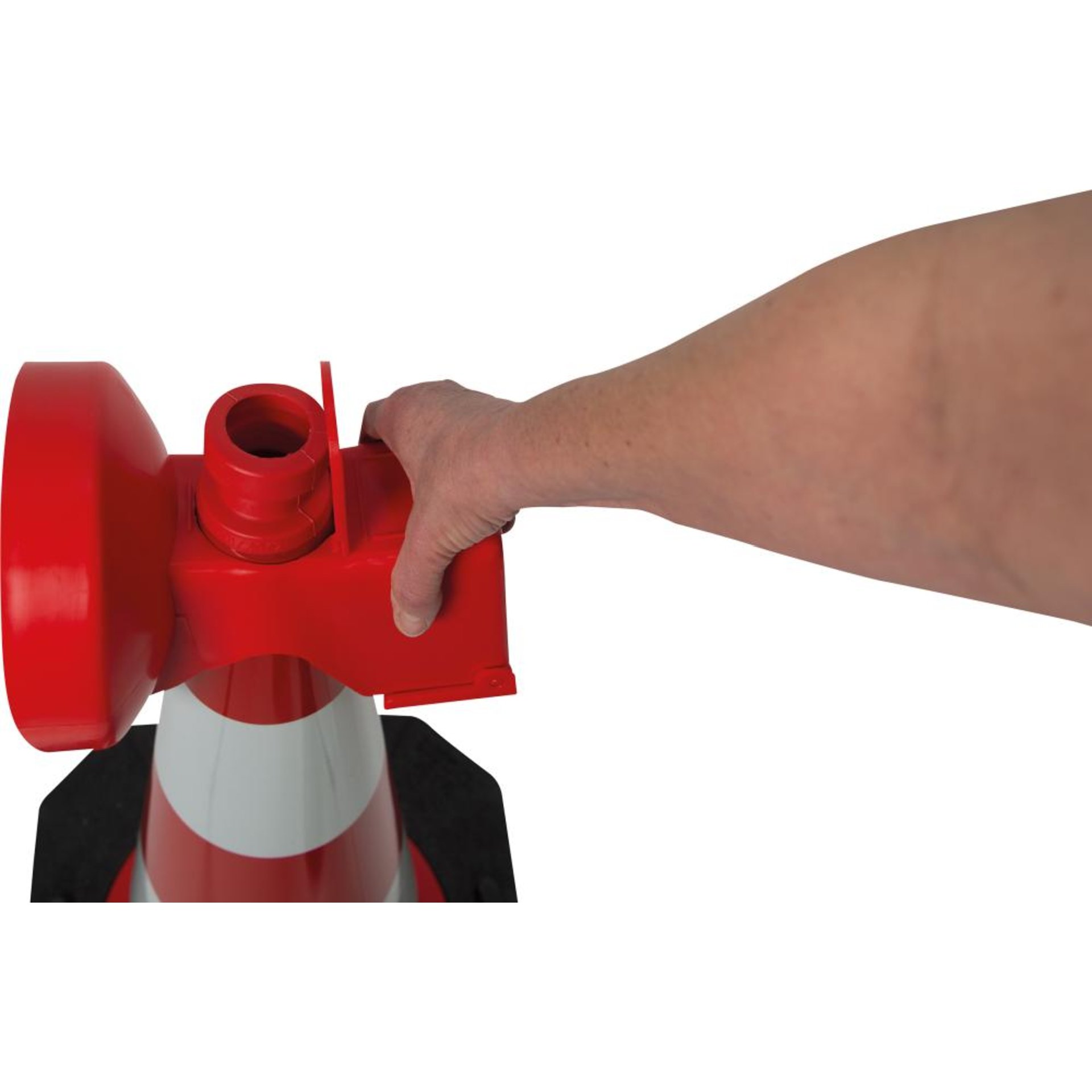 Leitkegel-LED-Leuchte ConeFix, einseitig gelb