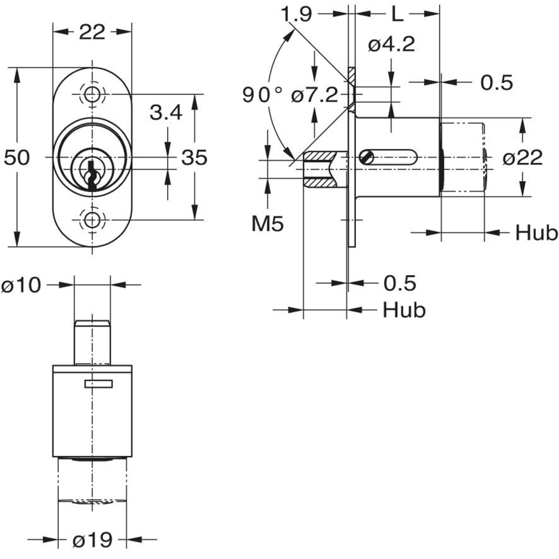 2960.23002 GL Druckzyl. Mss.matt vern.Schl.BN0101