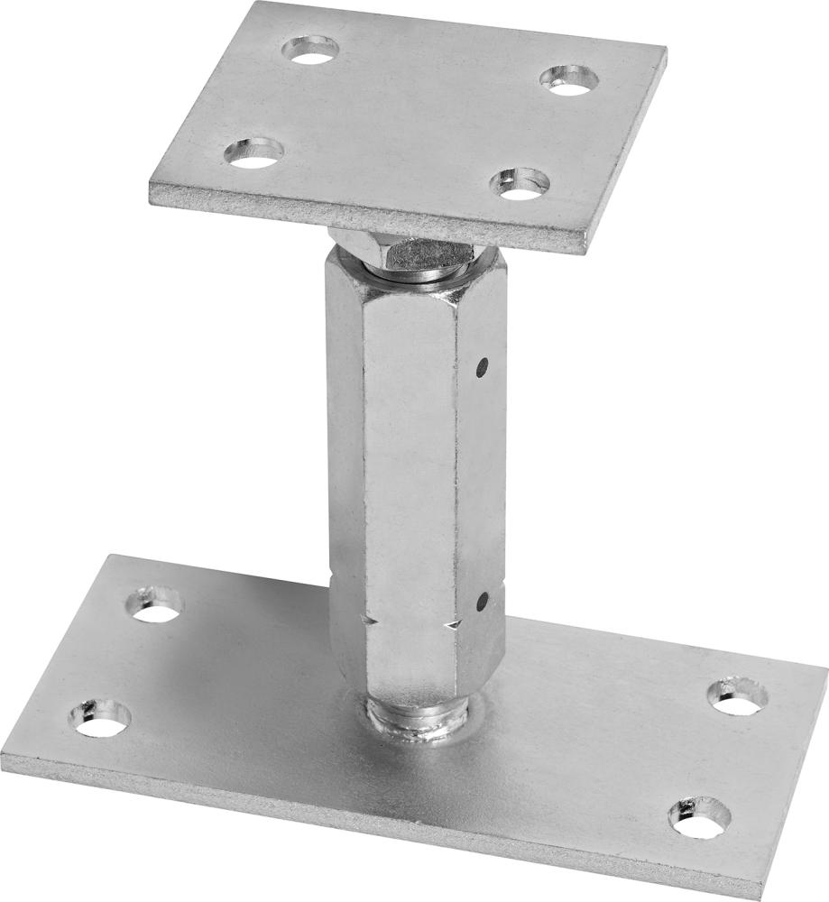 GH Baubeschläge Stützenfuß Typ P höhenverstellbar 80x70x5,0mm GH Baubeschläge Stützenfuß Typ P höhenverstellbar 80x70x5,0mm