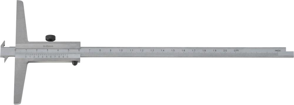 Fortis Doppelhaken-Tiefenmess- Schieber mit doppelten Messflächen 200mm