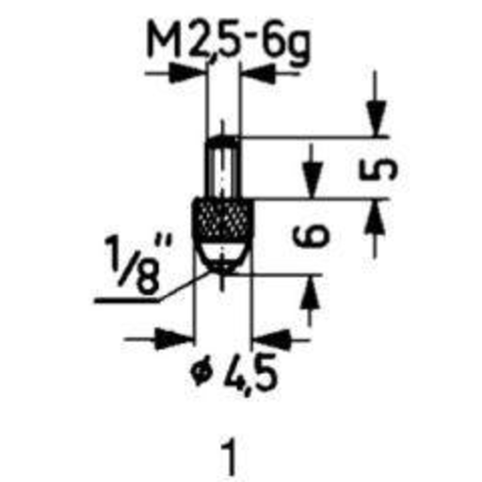 Messeinsatz für Messuhr und Feinzeiger, hartmetallbestückt