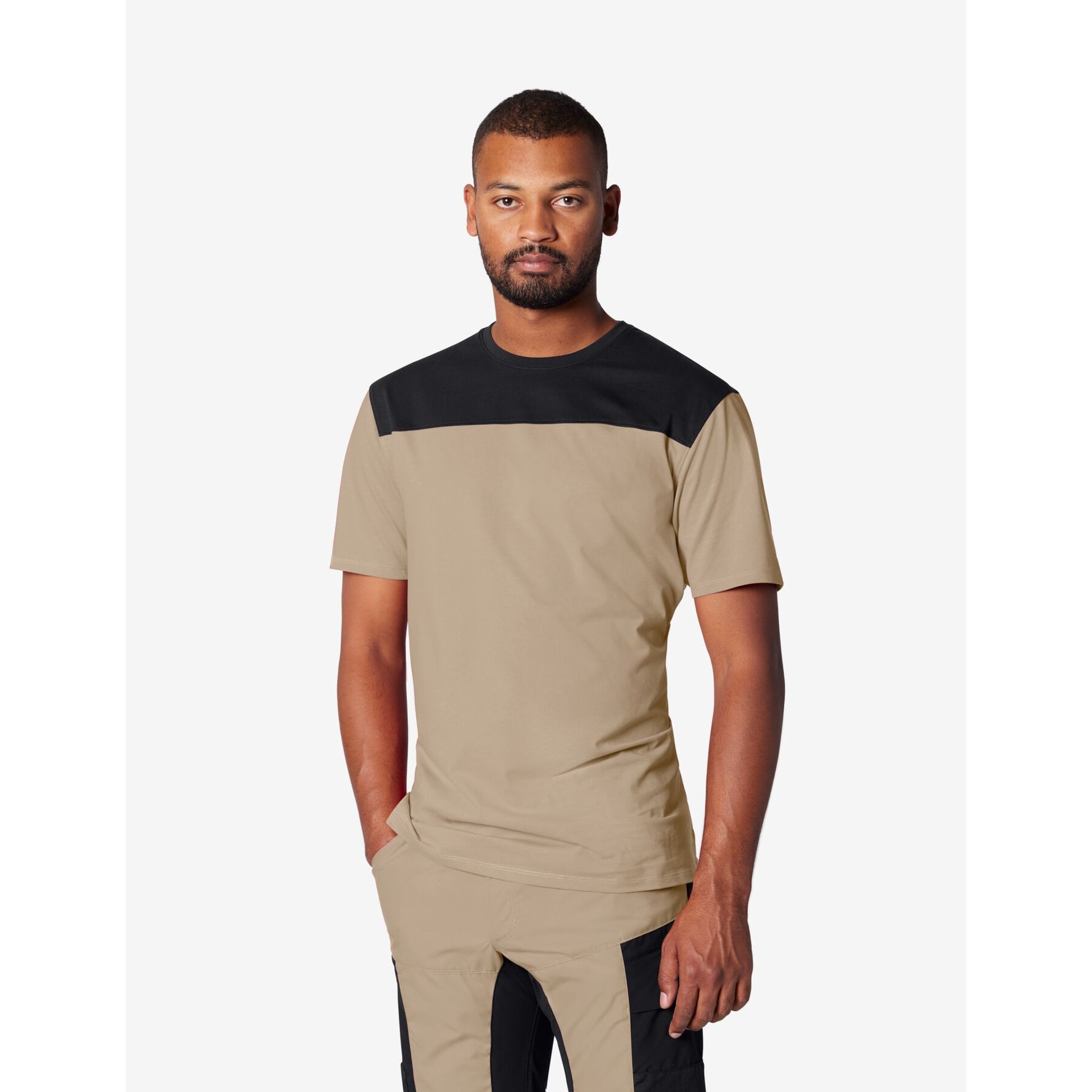 KNUT T-Shirt Herren beige-schwarz 5XL