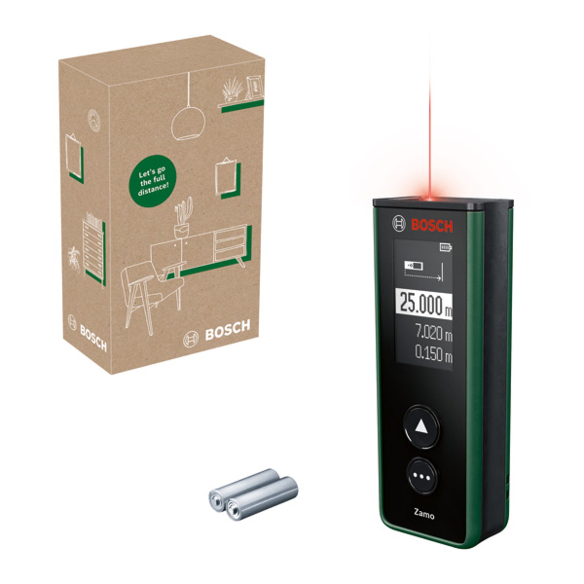 Digitaler Laser-Entfernungsmesser Zamo, eCommerce-Karton