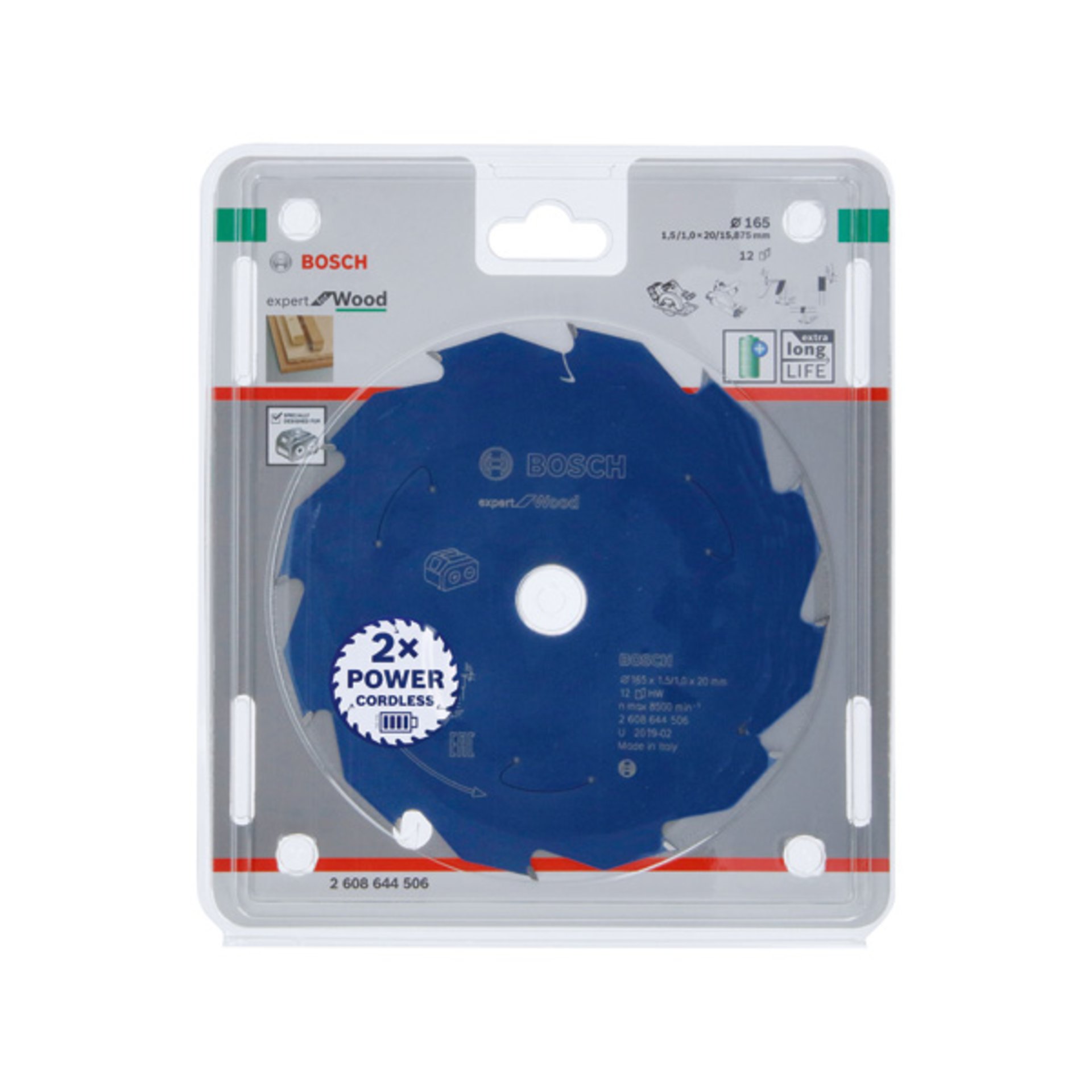 Kreissägeblatt für Akkusägen Expert for Wood, 165 x 1,5/1 x 20, 12 Zähne