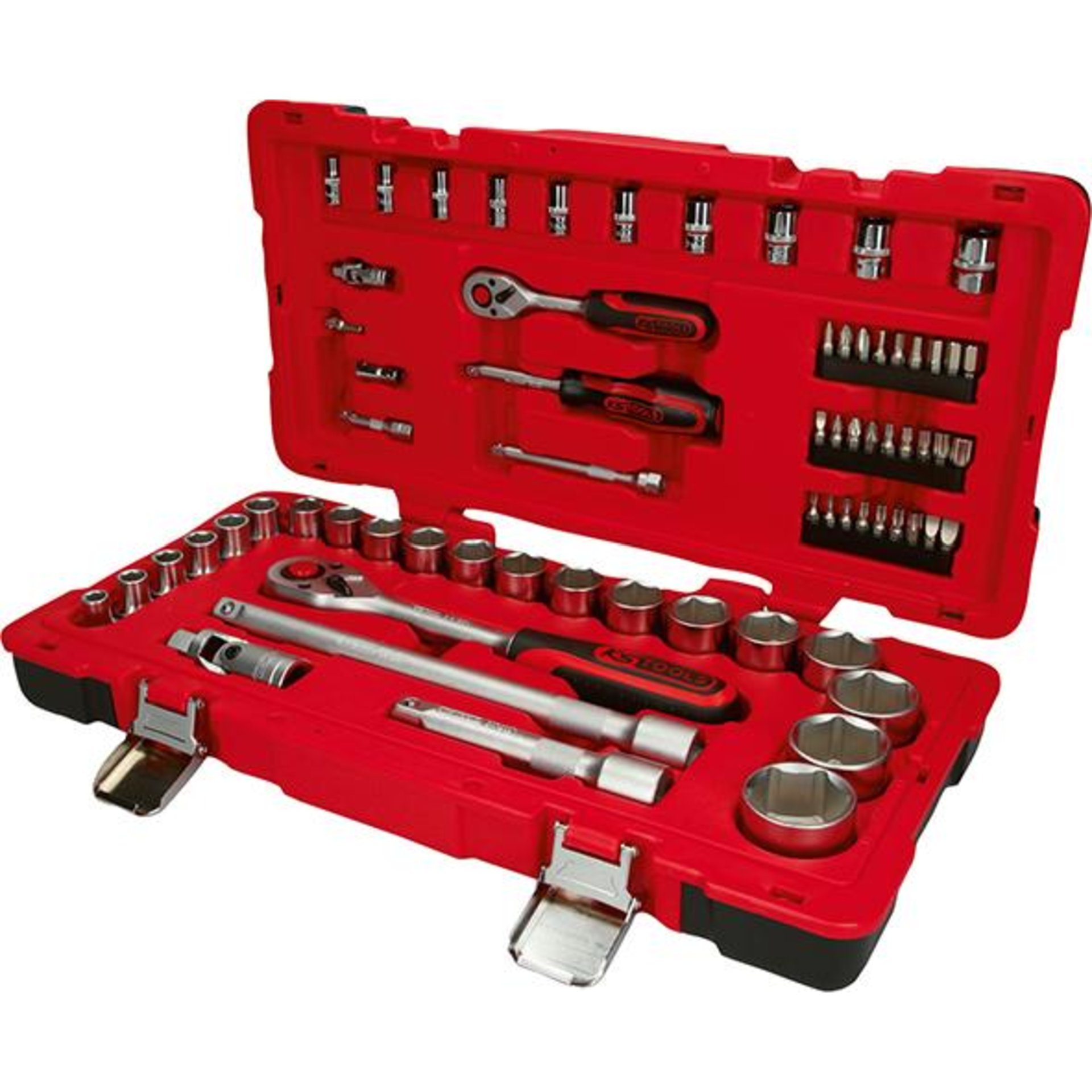 Steckschlüssel-Garnitur 1/4"+1/2" 68-teilig KS Tools